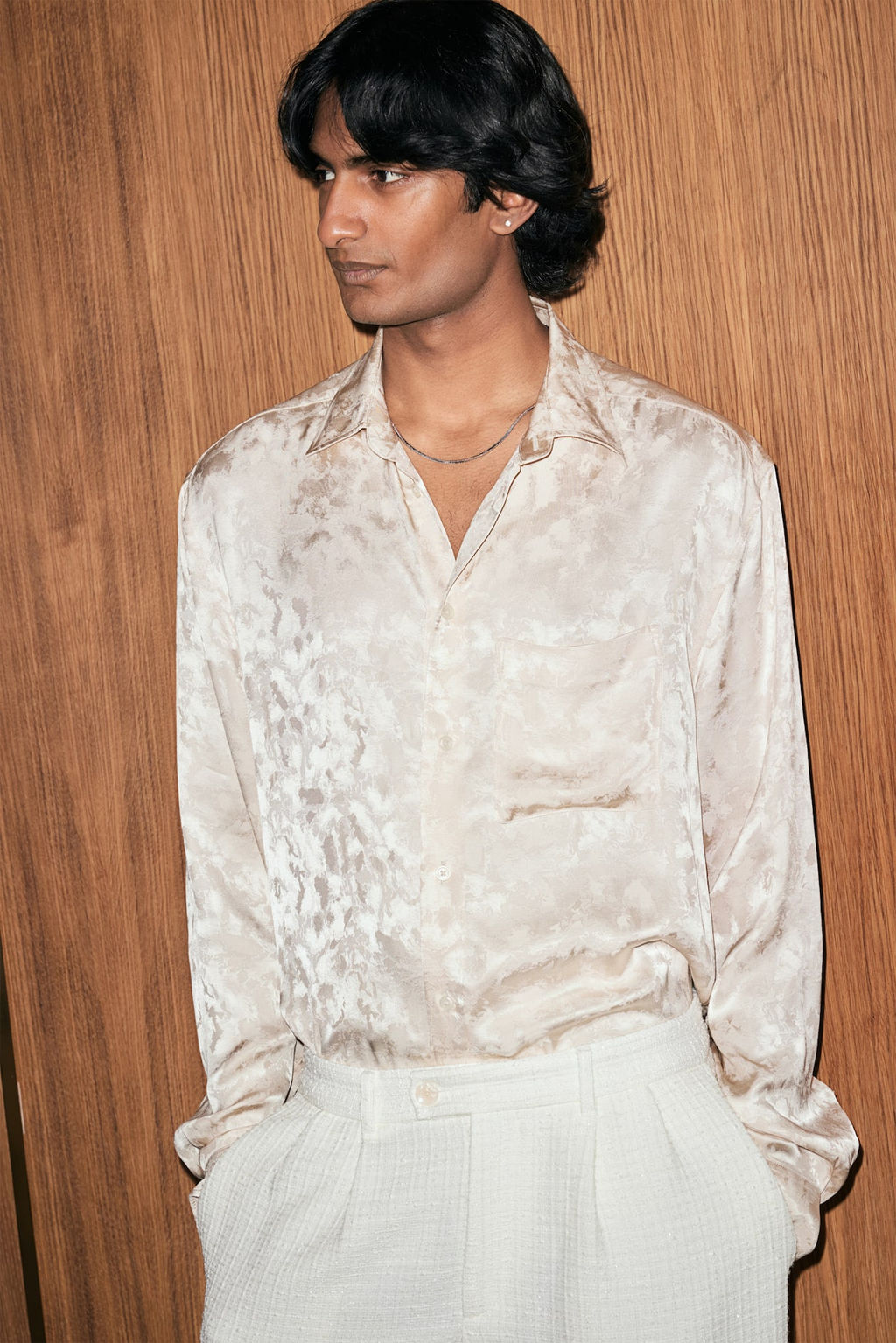 Camisa de saten Regular Fit - H&m фото 2