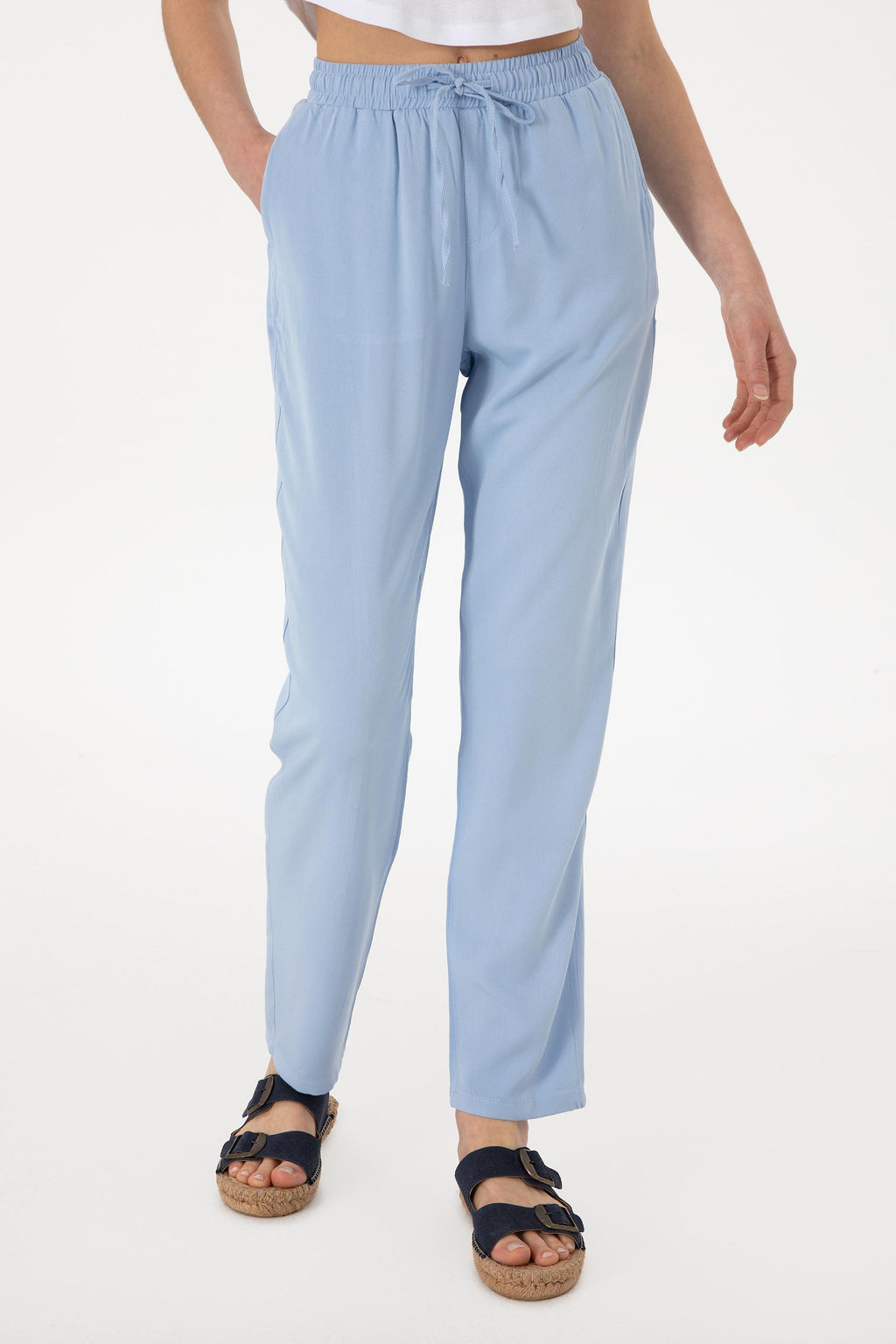 Kad_n A__k Mavi Kanvas Pantolon - U.s. polo assn фото 2