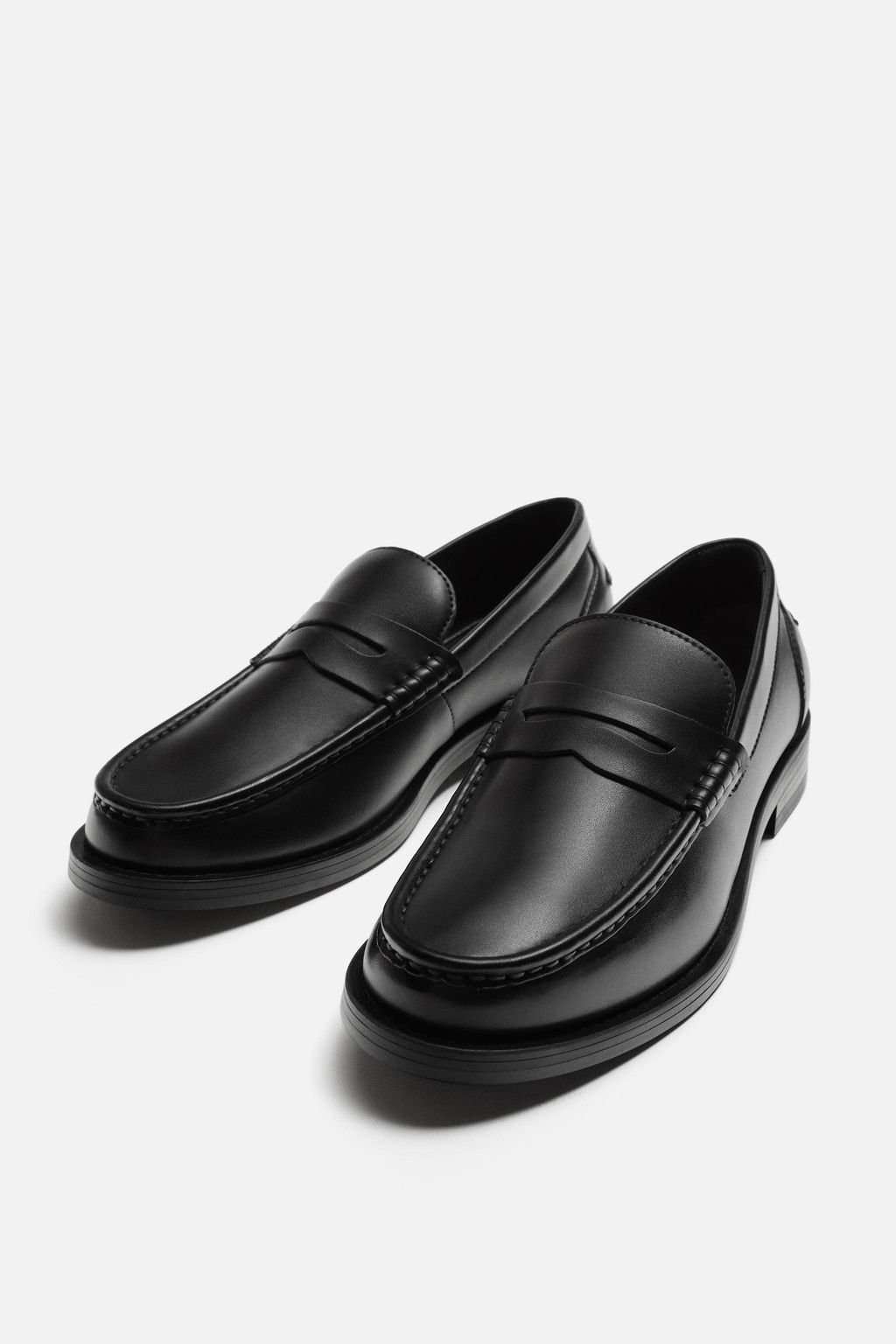 LEATHER PENNY LOAFERS - Zara фото 4