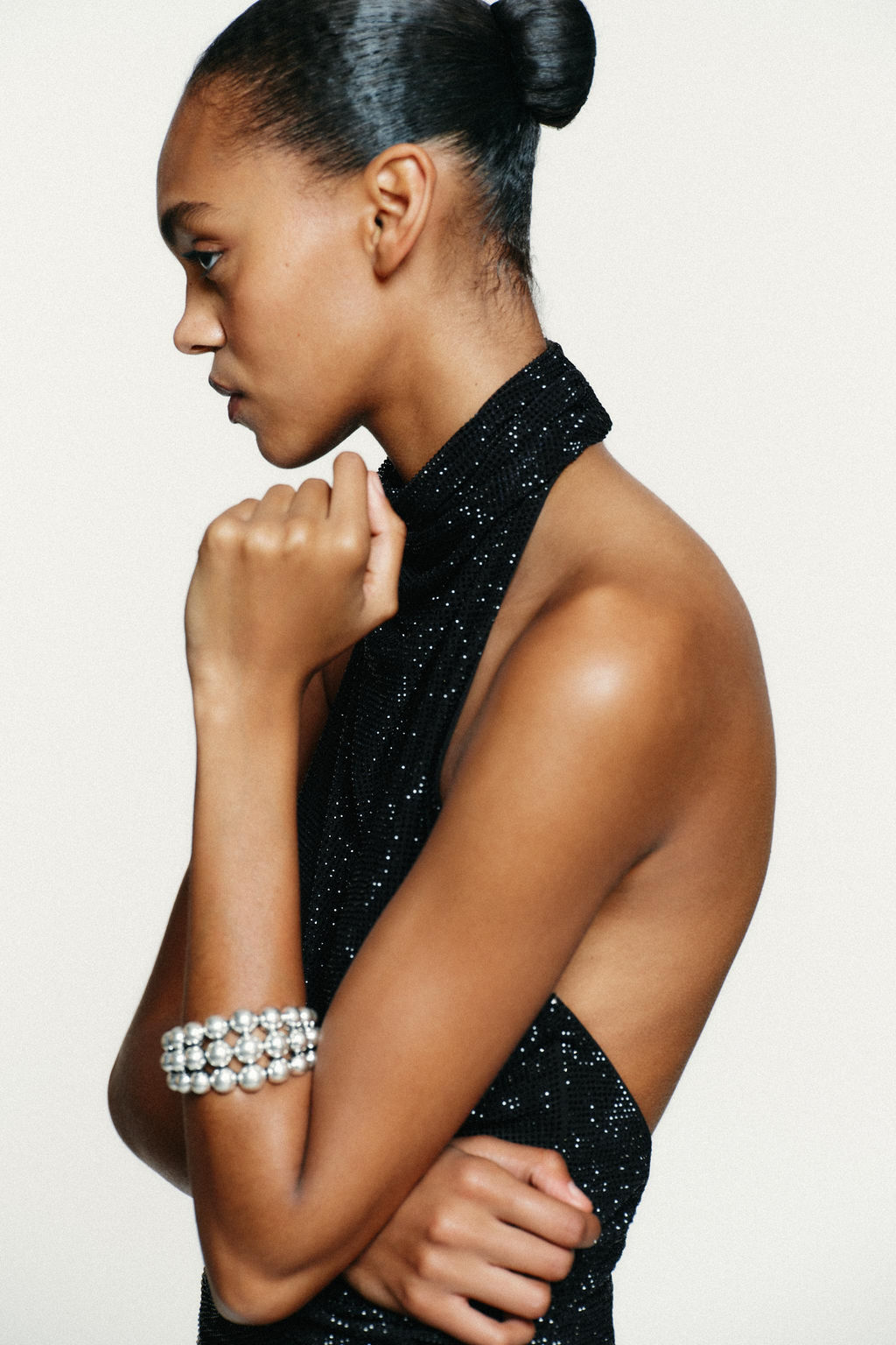 HALTER TOP WITH RHINESTONES - Zara фото 6