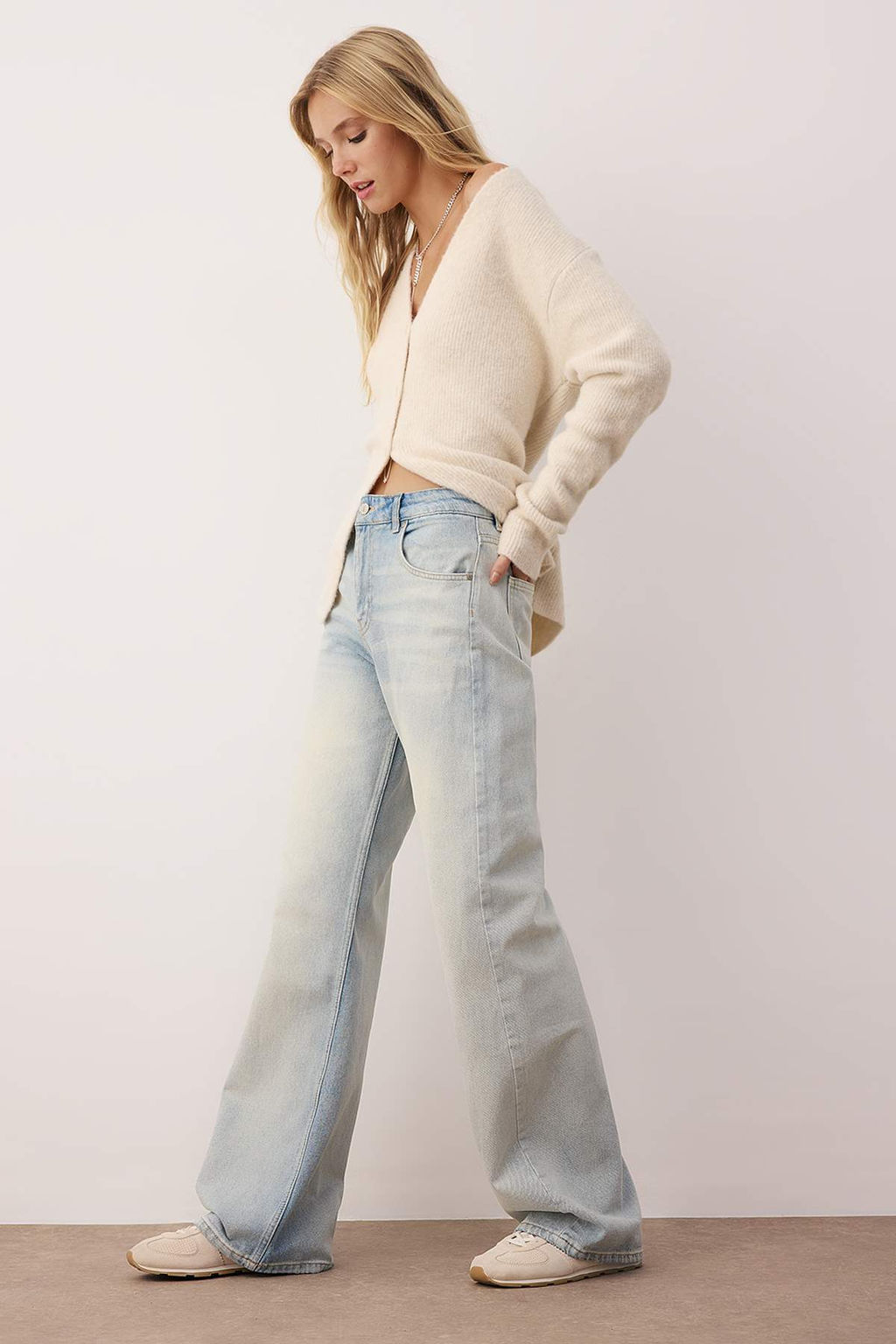 Mavi Vintage Y?kama Yuksek Bel Genis Paca Wide Leg Jeans TWOAW26JE00072 - Trendyolmilla фото 2