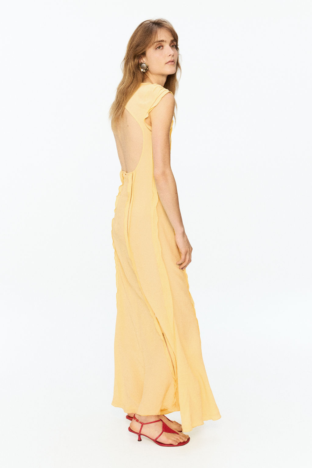Vestido de espalda descubierta con volantes - H&m фото 2