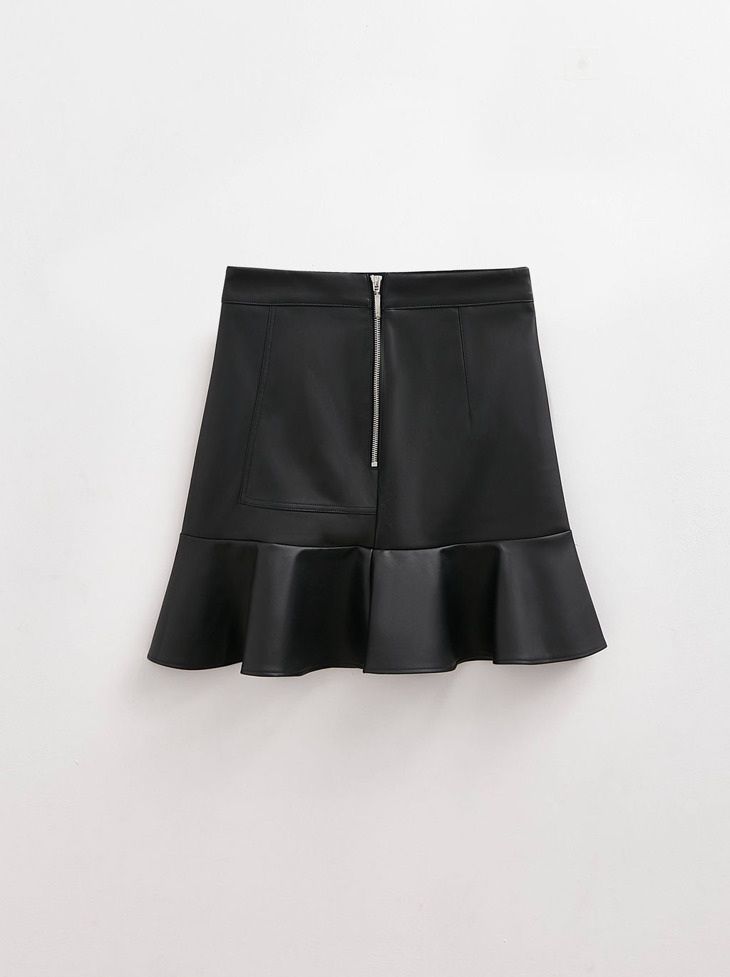 CONTE Юбка из экокожи с воланом LU 2851 black - Conte elegant фото 8