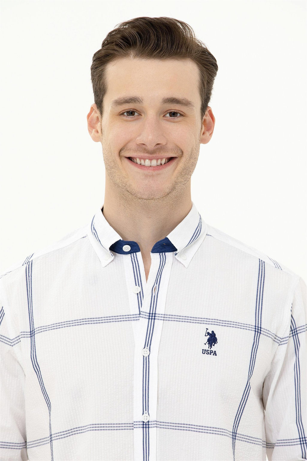 Мужская белая рубашка с длинным рукавом - U.s. polo assn фото 10