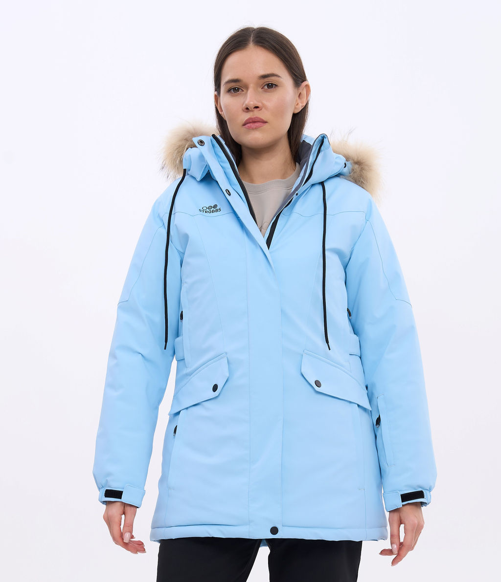 T3442-5 Куртка зимняя парка с капюшоном удлиненная - Strobbs фото 2