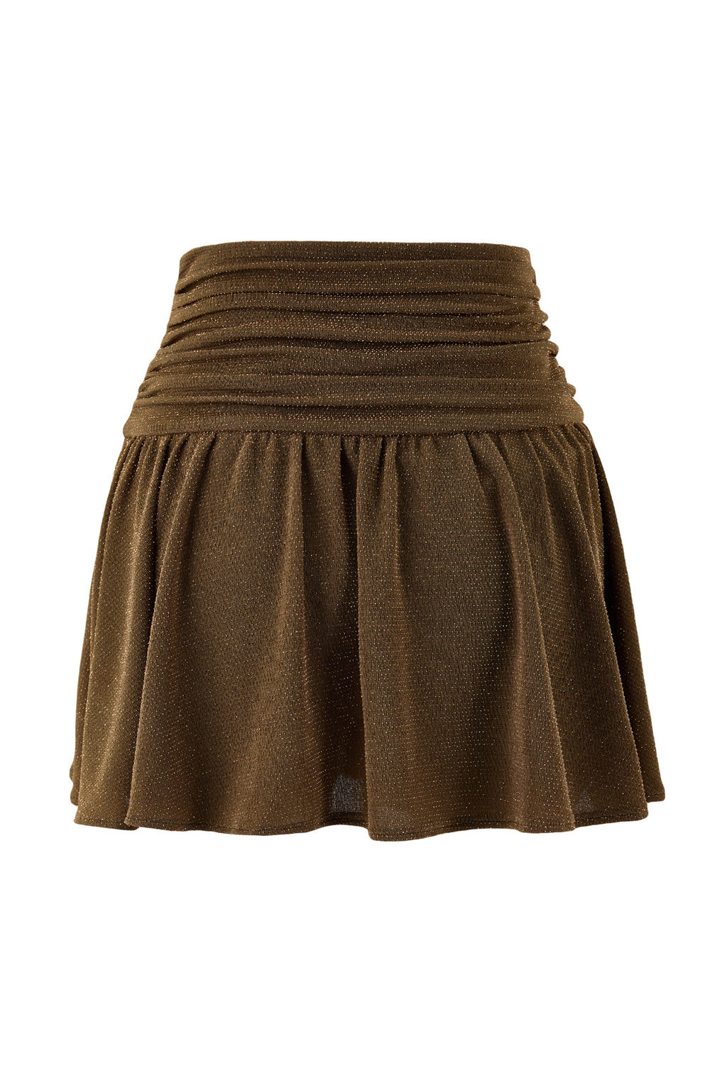 Haki K?sa/Super Mini Simli Orme Sort Astarl? Party Etek TPRSS26ET00002