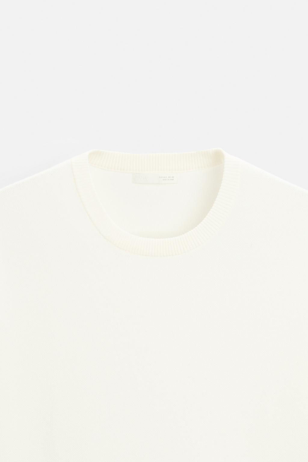 RELAXED FIT KNIT T-SHIRT - Zara фото 16