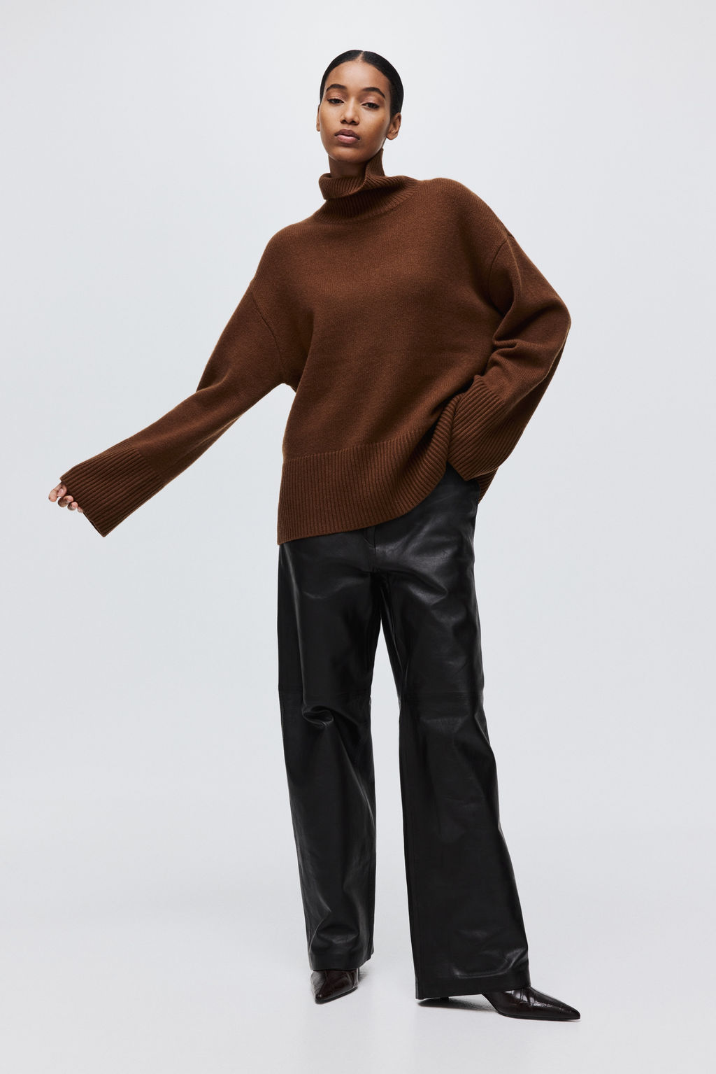 Jersey de cuello alto en mezcla de cachemira - H&m фото 8