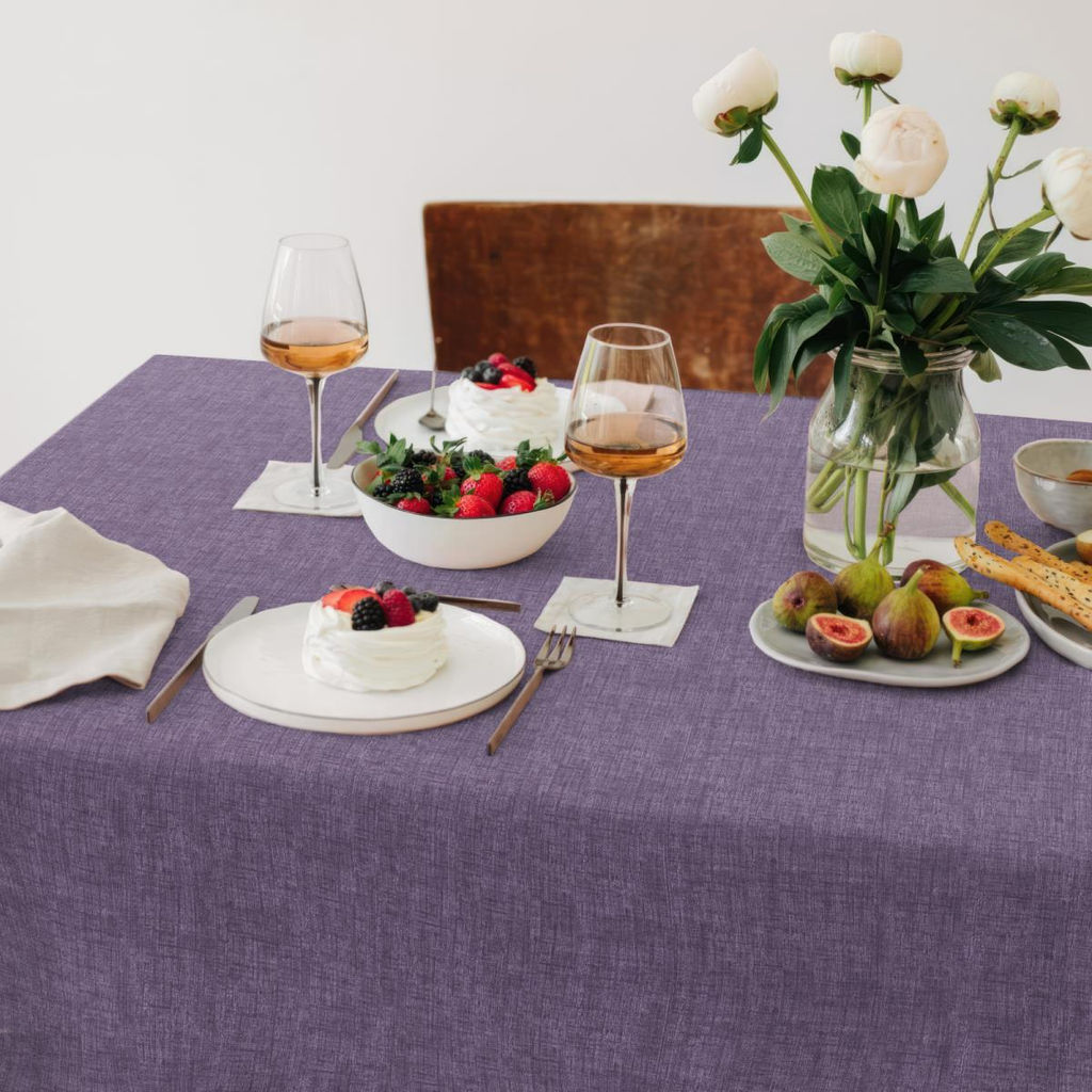 Скатерть рогожка Vse DOMA 60008-17 Лаванда - Тейковский хлопчато-бумажный комбинат фото 4