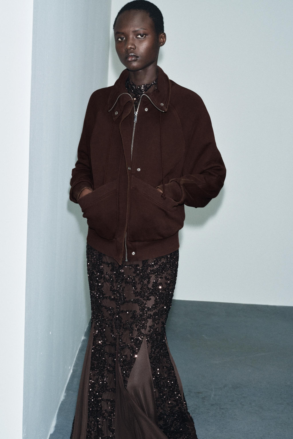 WASHED EFFECT FLEECE JACKET - Zara фото 4