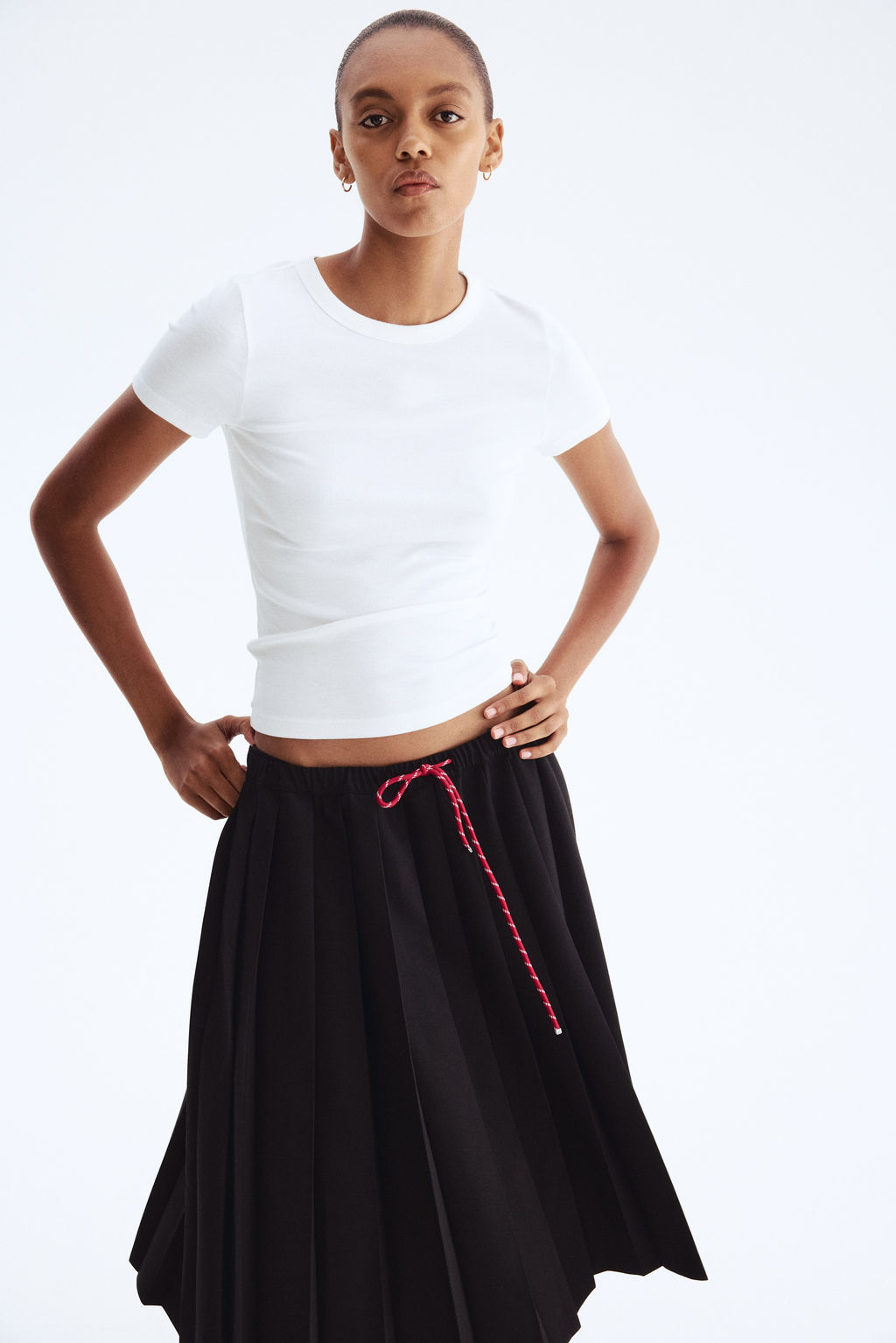 Falda plisada con cord?n de ajuste - H&m фото 3