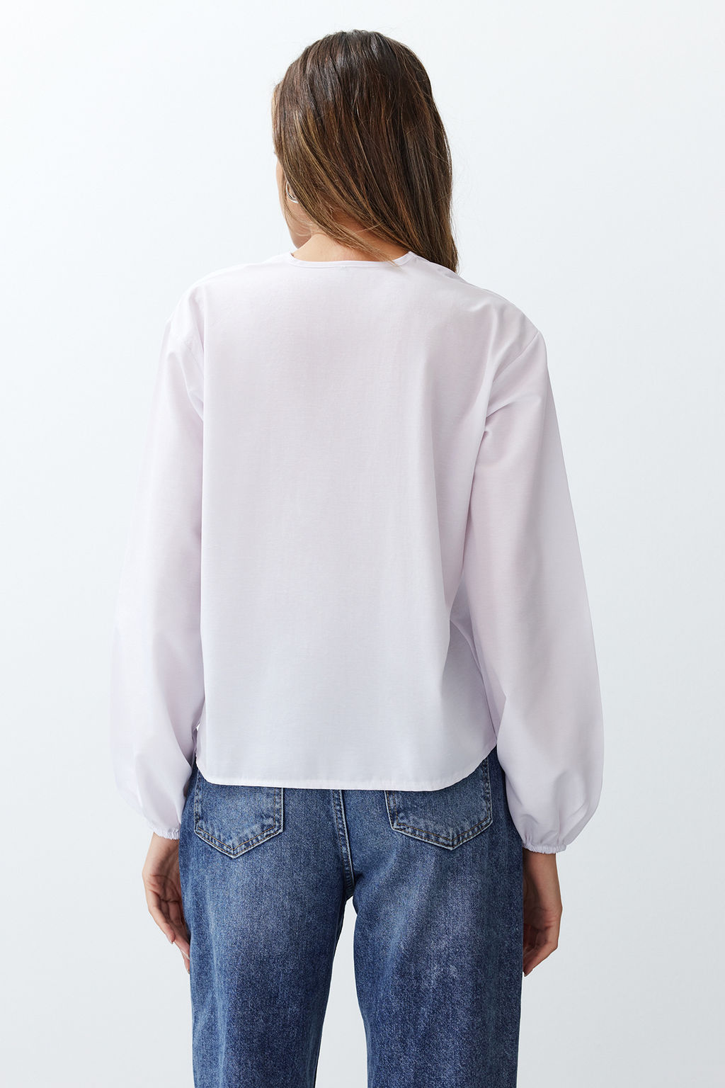 Beyaz Onden Baglamal? Dokuma Gomlek TEDSS24GO00001