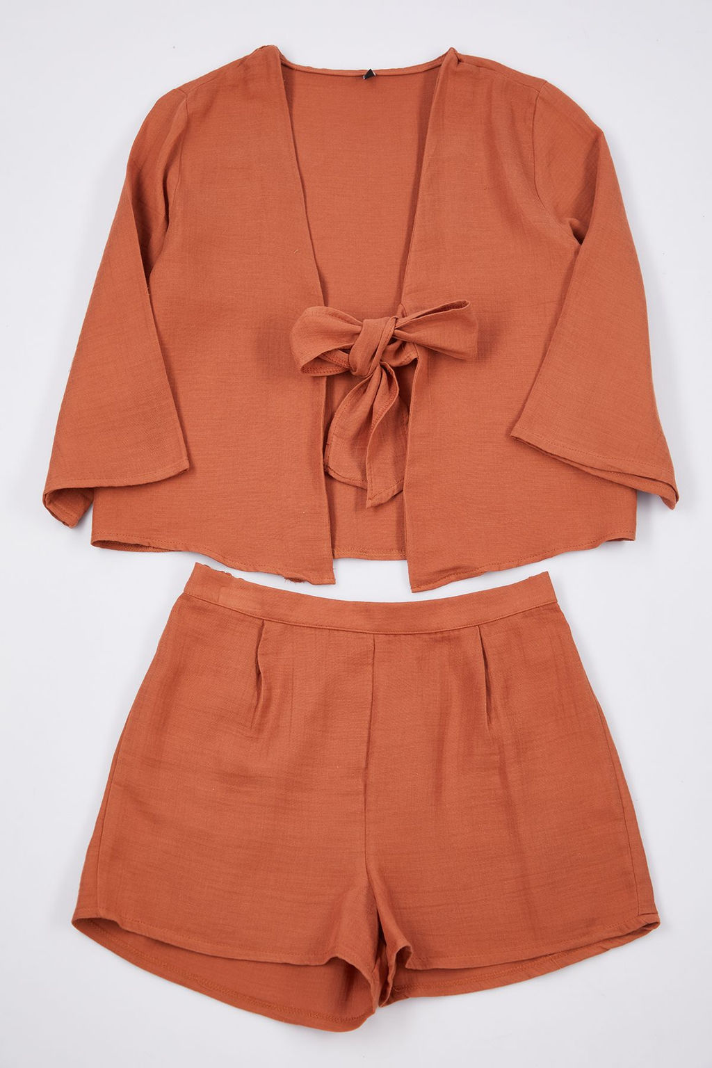 Trendyolmilla Mavi %100 Pamuklu Baglama/Kurdele/Fiyonk Detayl? Muslin Sortlu Dokuma Pijama Tak?m? THMSS24PT00077 фото 14