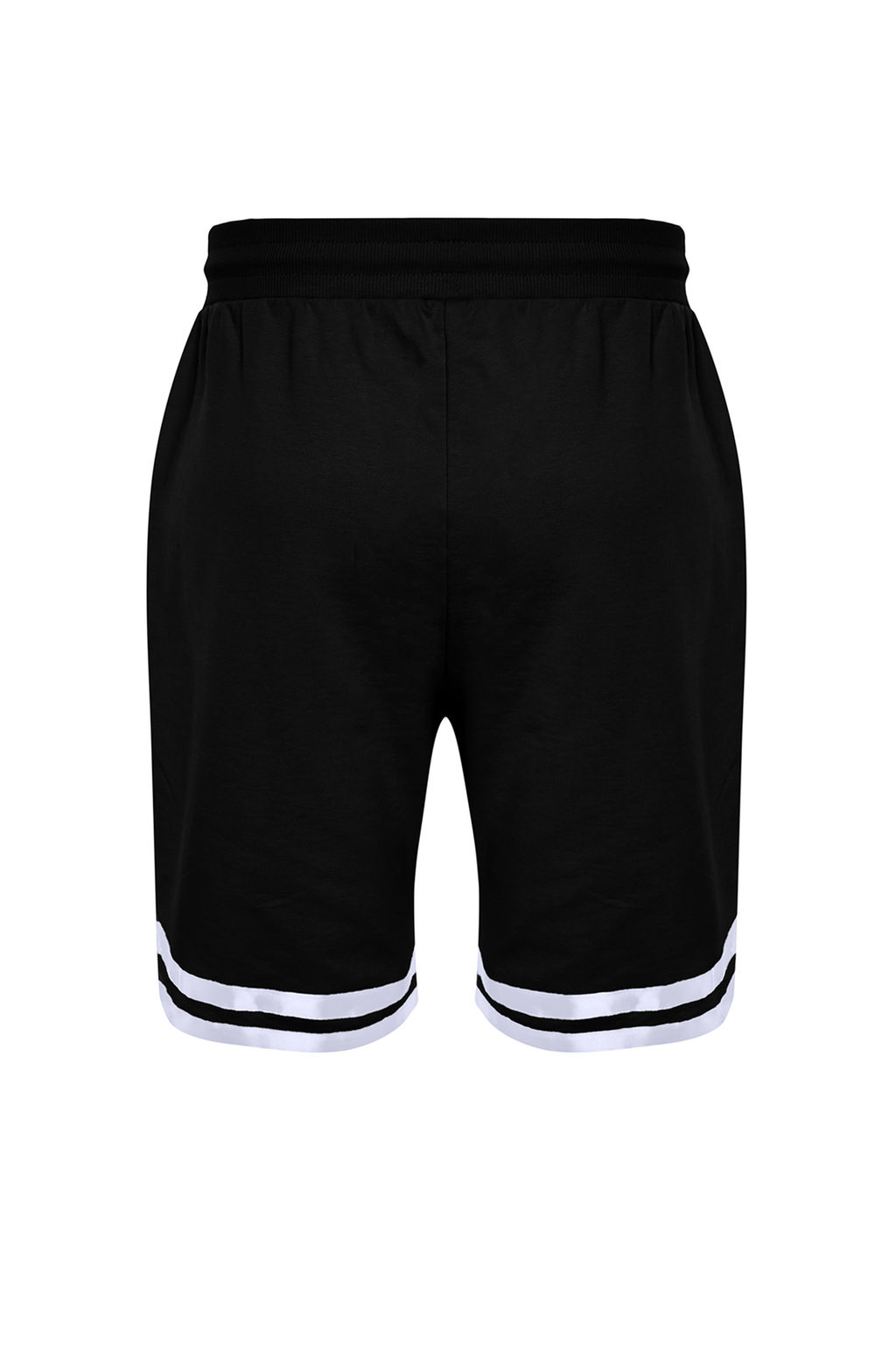 Siyah Regular/Normal Kesim Lastik Belli Genis Paca Seritli Sort TMNSS24SR00030