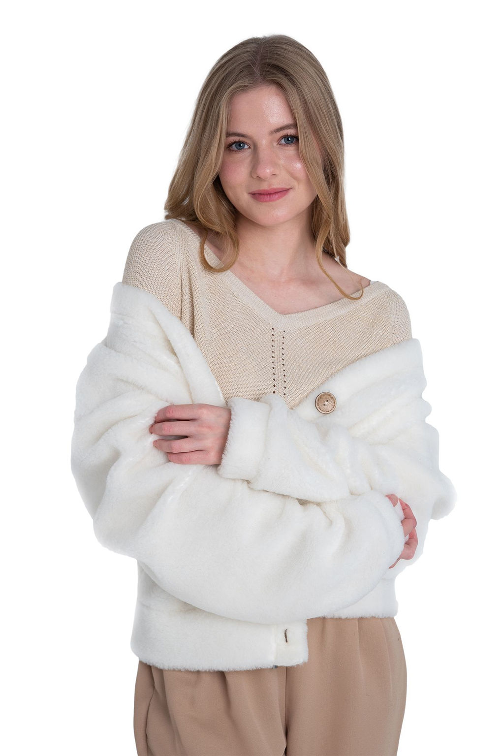 Кардиган КОРОТКИЙ ТЕДДИ - Woollamb фото 33