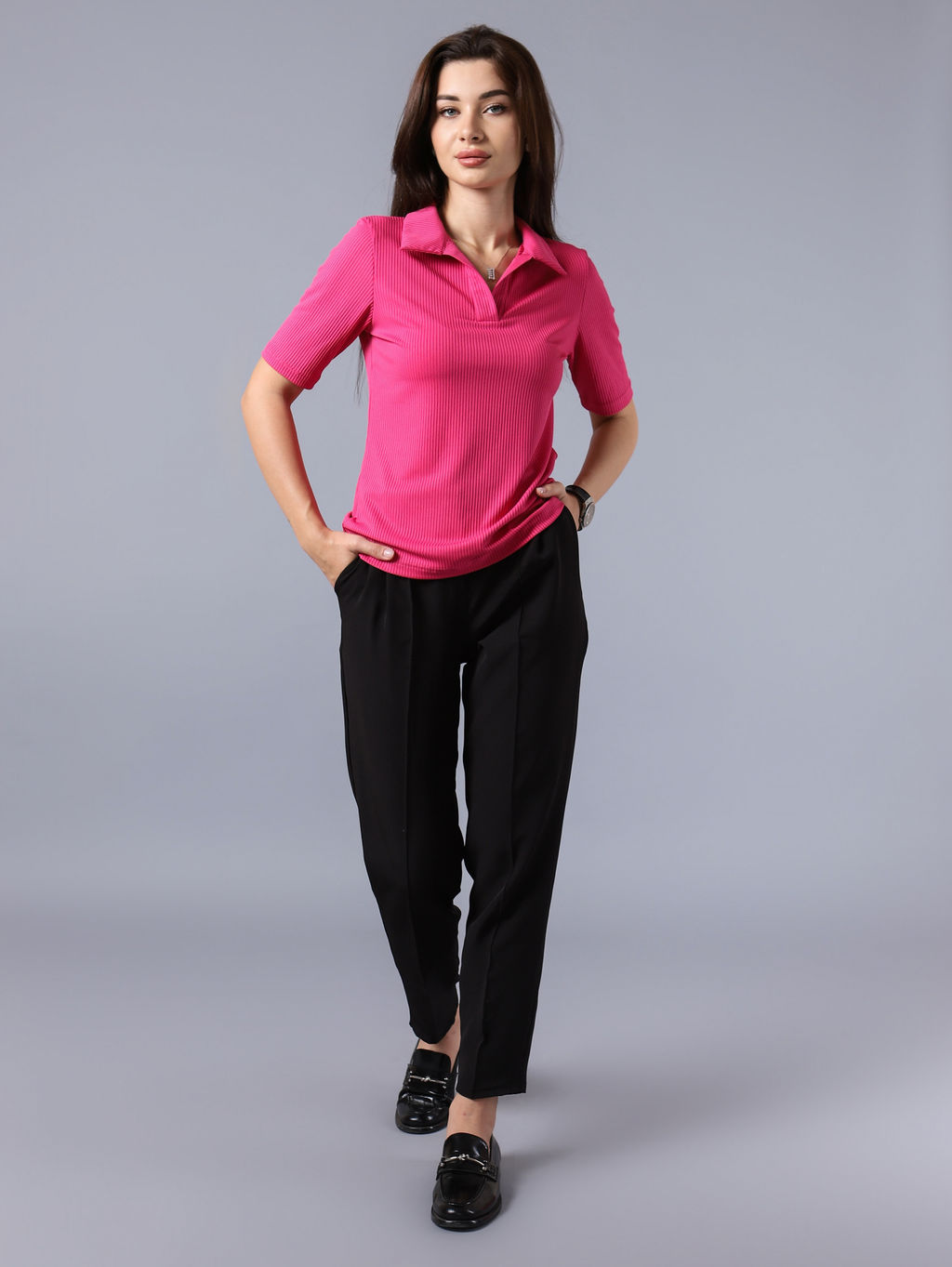 Футболка поло КФ100 Фуксия от фабрики Спортсоло