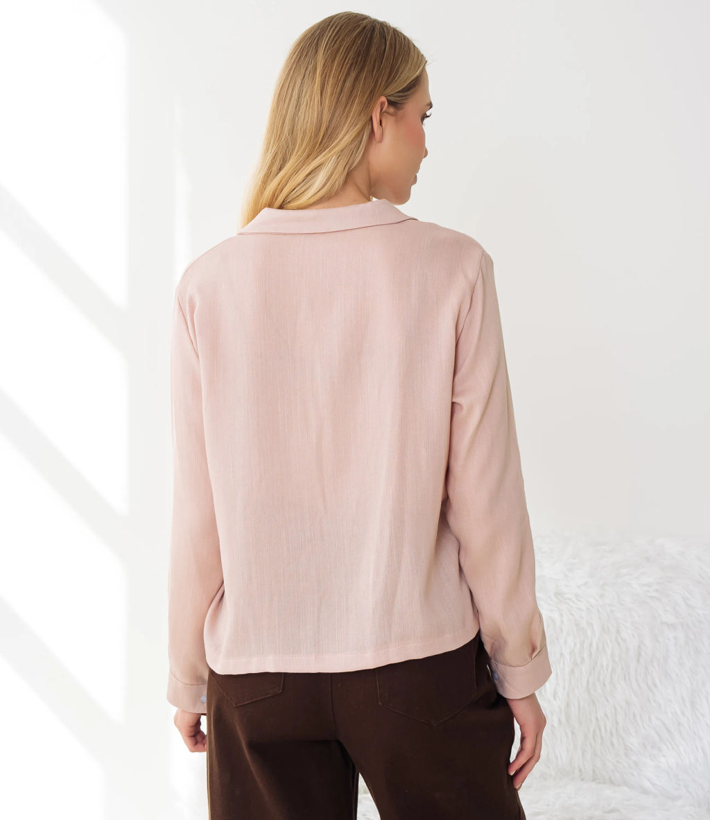 Рубашка #КТ9025 (3), пудровый - Dommod фото 3