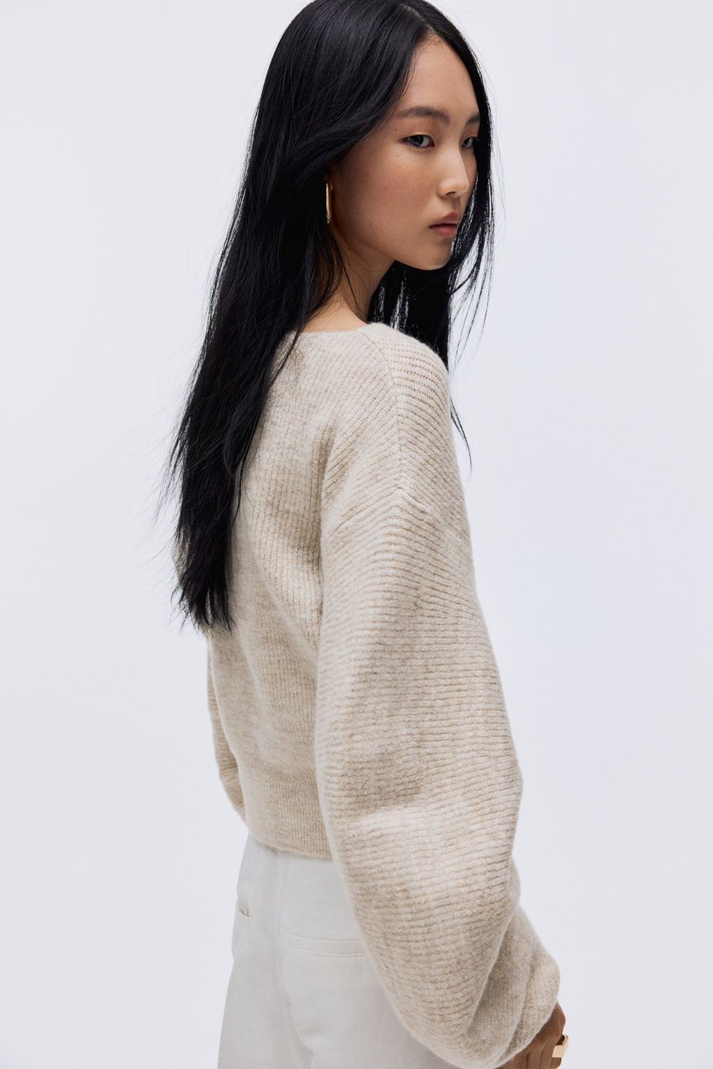 Jersey oversize con escote barco - H&m фото 4