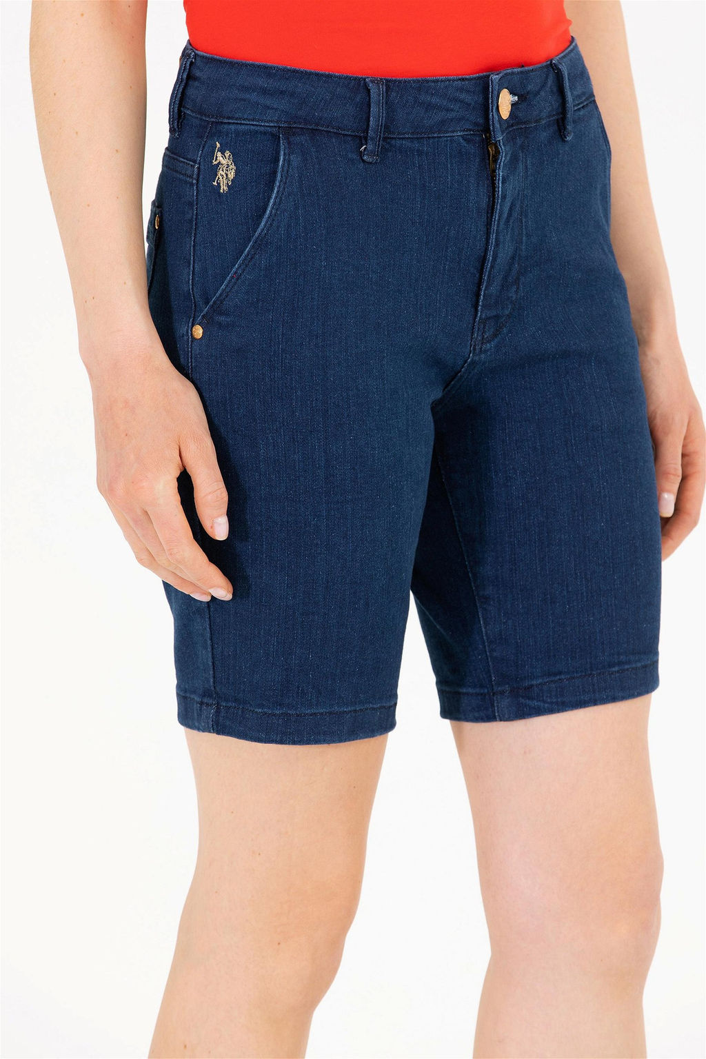 Женские синие джинсовые шорты Неожиданная скидка в корзине - U.s. polo assn фото 5
