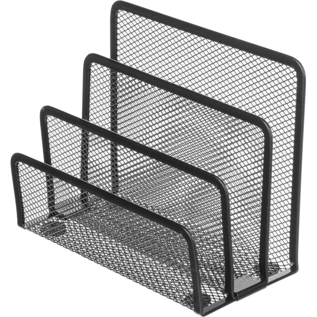 Лоток вертикальный для бумаг 3отд Attache сортер 135x173x83мм металл черный фото 2