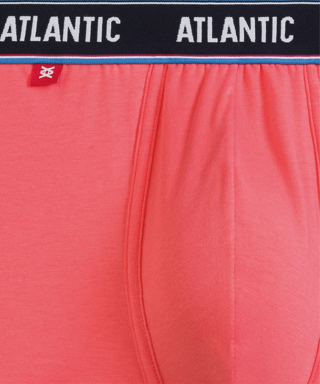ATLANTIC 3MH-214 Трусы шорты Solid Summer - набор 3 шт. темно-синий + коралловый + серый меланж  фото 6