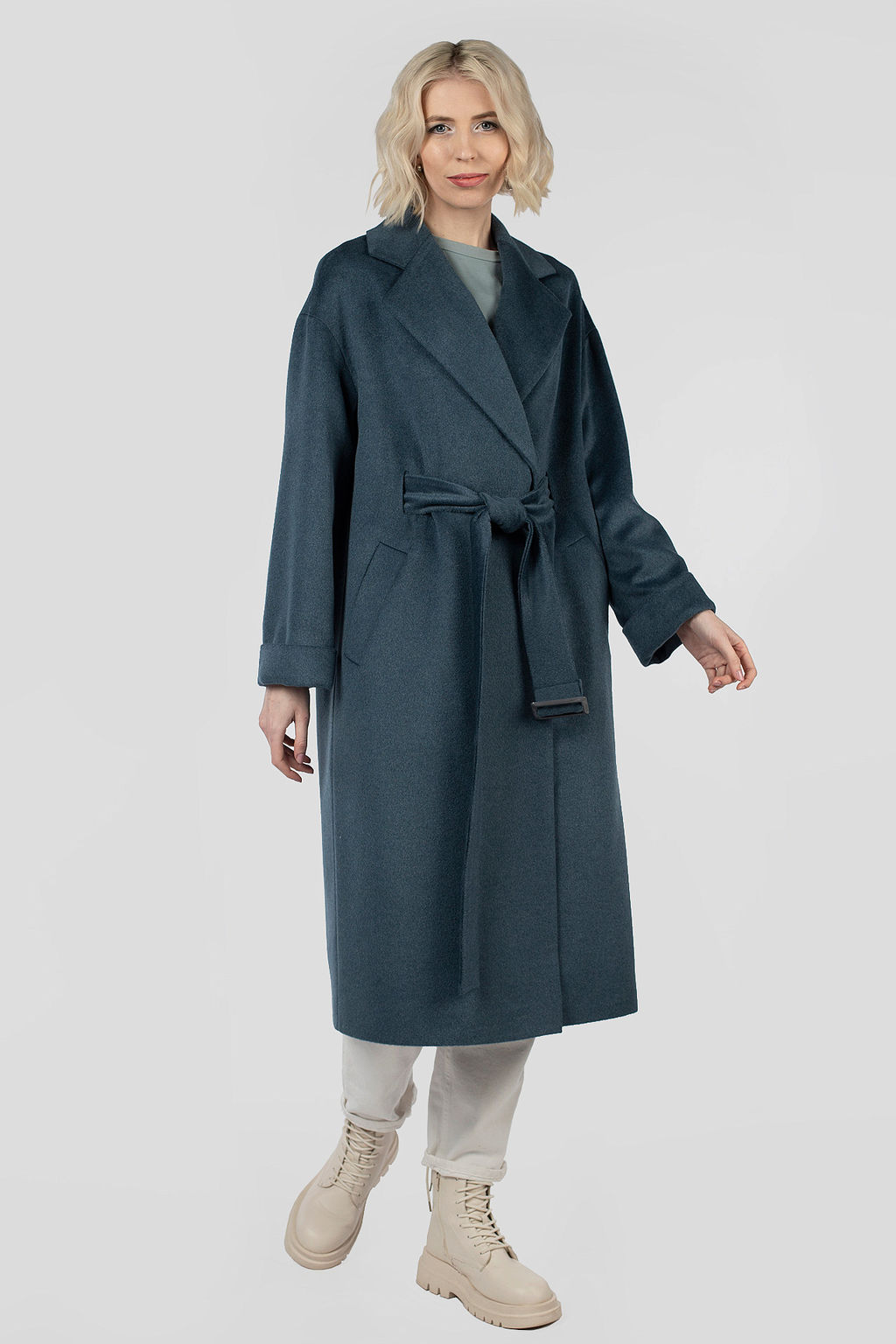 Пальто женское демисезонное (пояс) - El podio фото 5