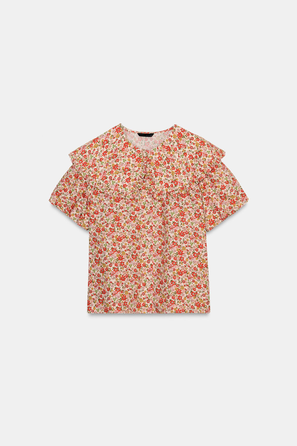 CAMISA ESTAMPADO FLORAL CUELLO BOBO / Multicolor - Zara фото 7