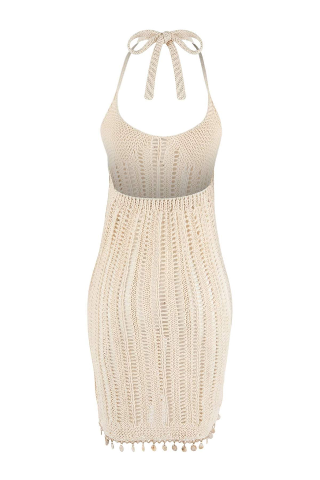 Ekru Triko Mini Aksesuar Detayl? 100% Pamuk Plaj Elbise TBESS26EL00057 - Trendyolmilla фото 2