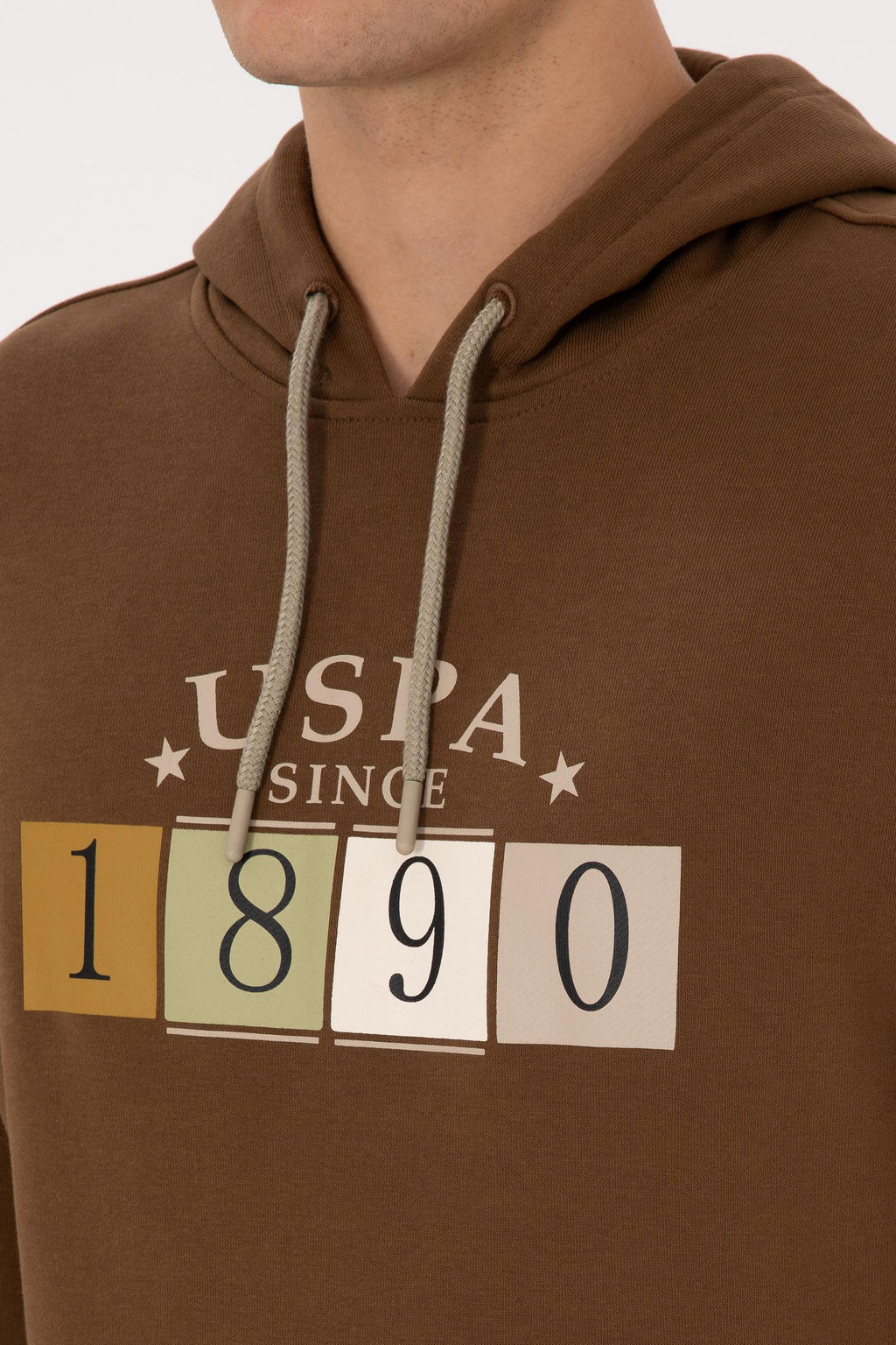 Erkek Regular Fit Kap__onlu Haki Sweatshirt - U.s. polo assn фото 7