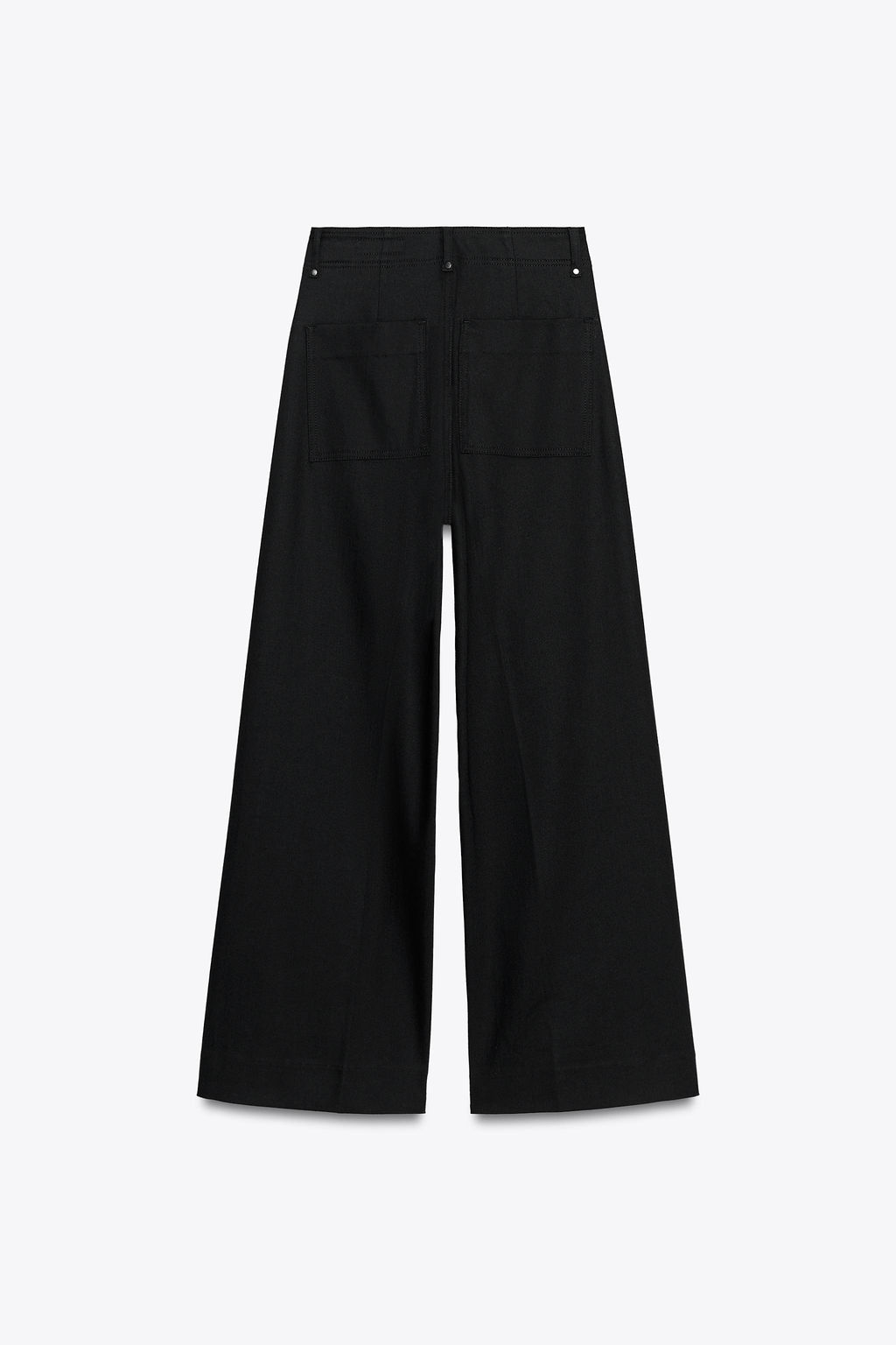 JEANS ZW COLLECTION TAILORED WIDE LEG TIRO ALTO / Negro - Zara фото 8