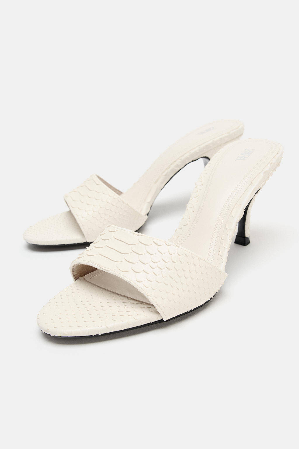 SANDALIA TAC?N ESTAMPADA / blanco - Zara фото 2