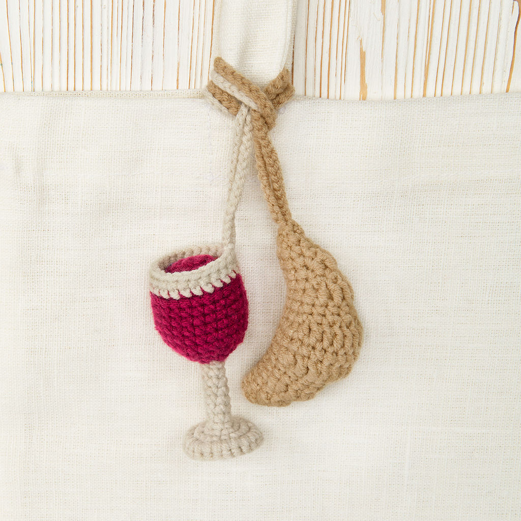 Набор для вязания Miadolla AMG-MN-0151 Вино и круассан  фото 4