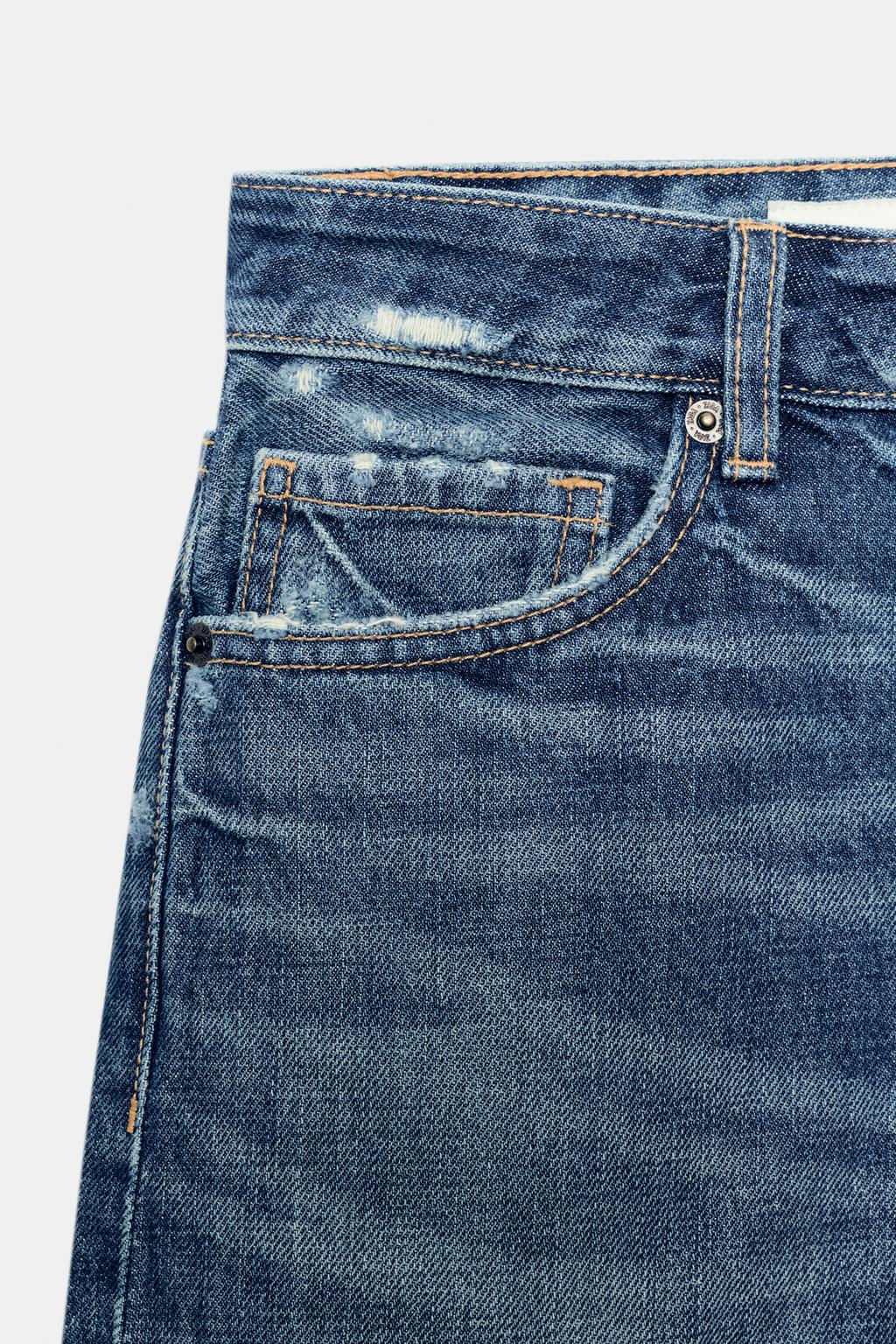 TRF MID-RISE DENIM BERMUDA SHORTS - Zara фото 7