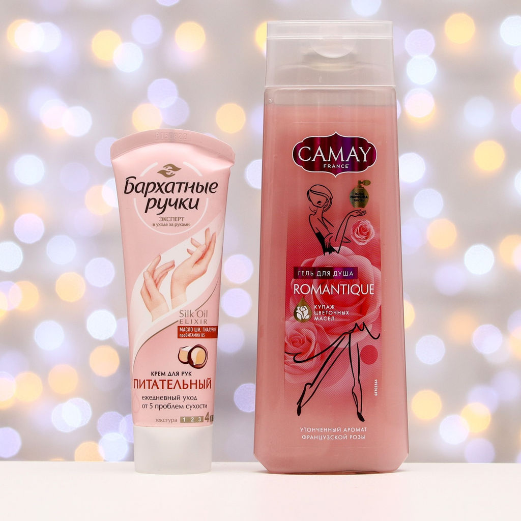 КАМЕЙ+БАРХАТНЫЕ РУЧКИ набор "Красота и Уход" (гель д/душа 250мл+крем д/рук 80мл)