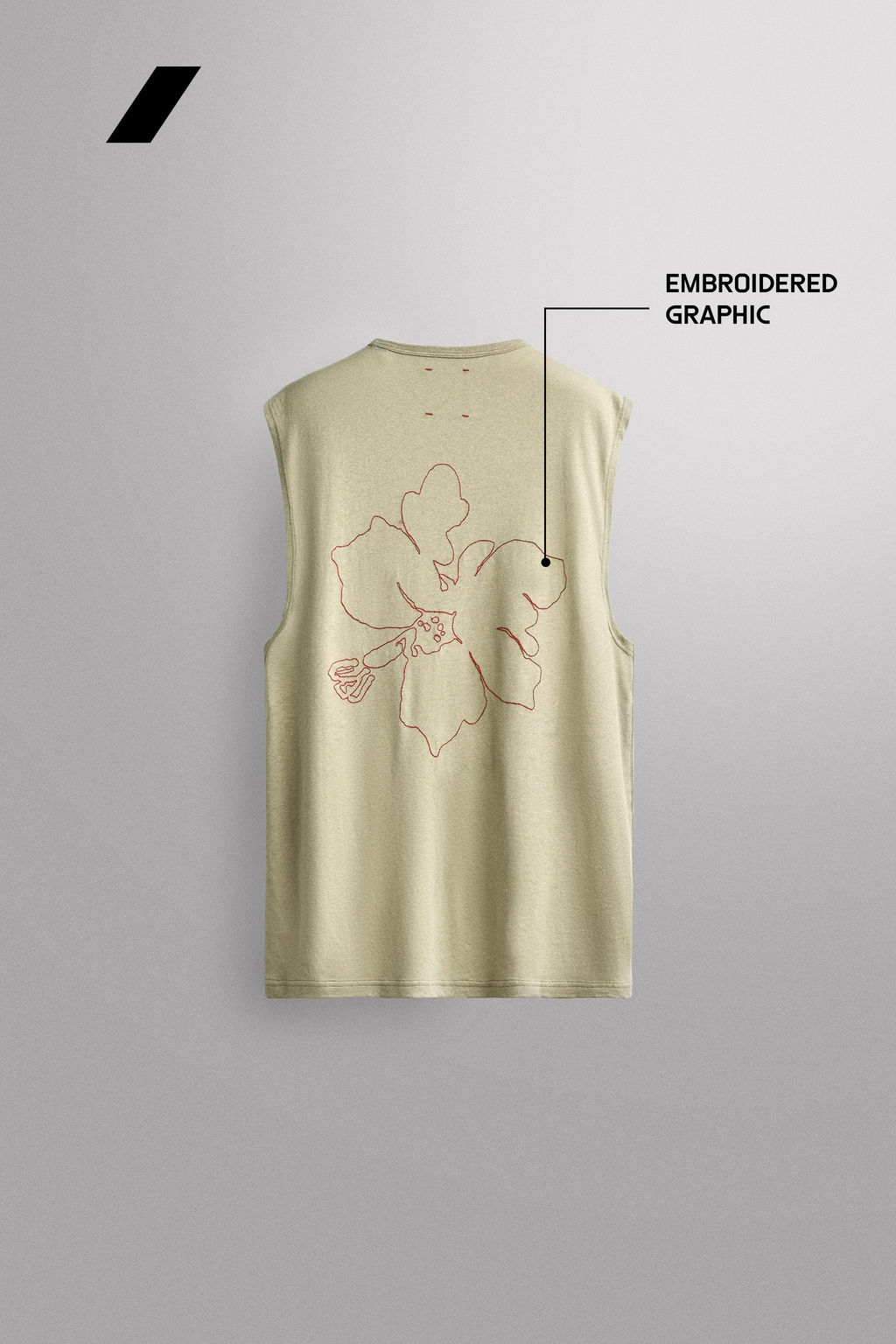 CAMISETA TANK LIGERA LINO - ALGOD?N / verde lavado - Zara фото 6