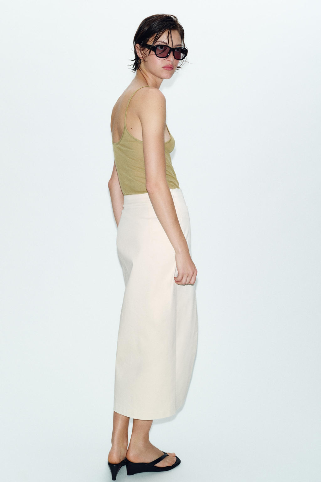 FALDA CRUZADA MIDI / Crudo - Zara фото 5