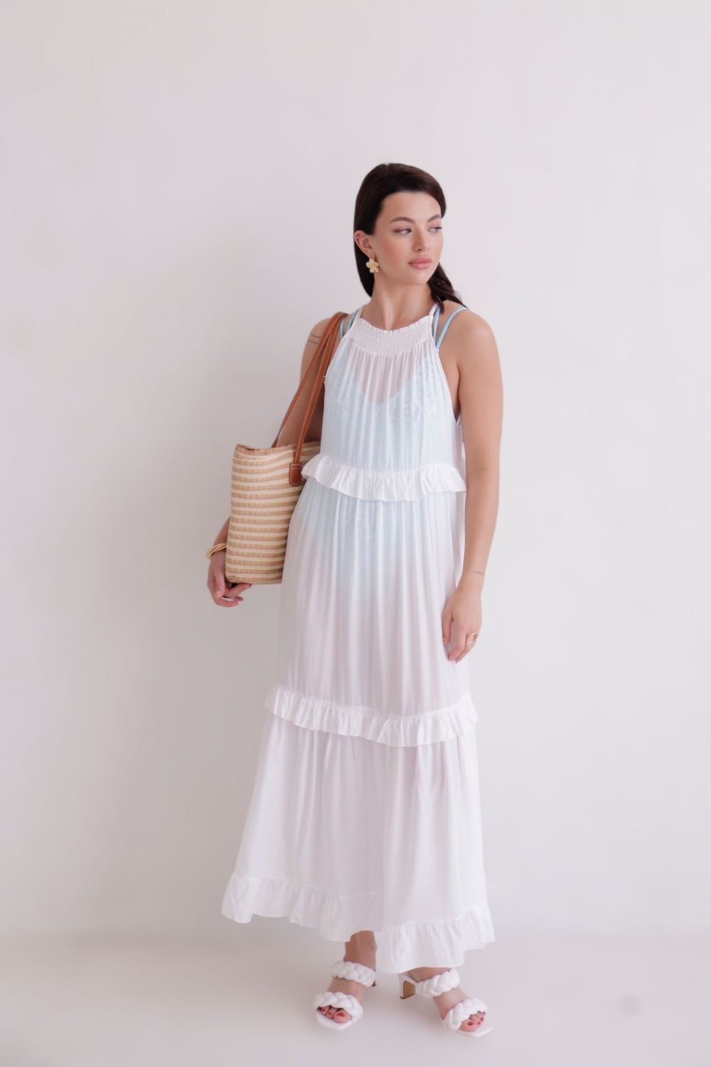 Martichelli Платье пляжное белое  фото 9