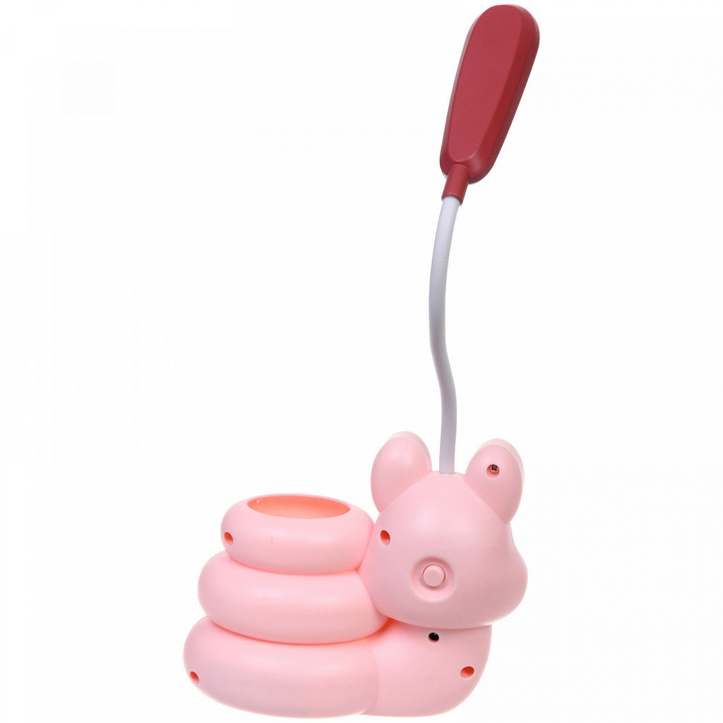 Цена за 2 шт. Настольная лампа "Sweet - Улиточка" 30*12*7 см LED с подстаканником, USB 0.6-3W, Розовый