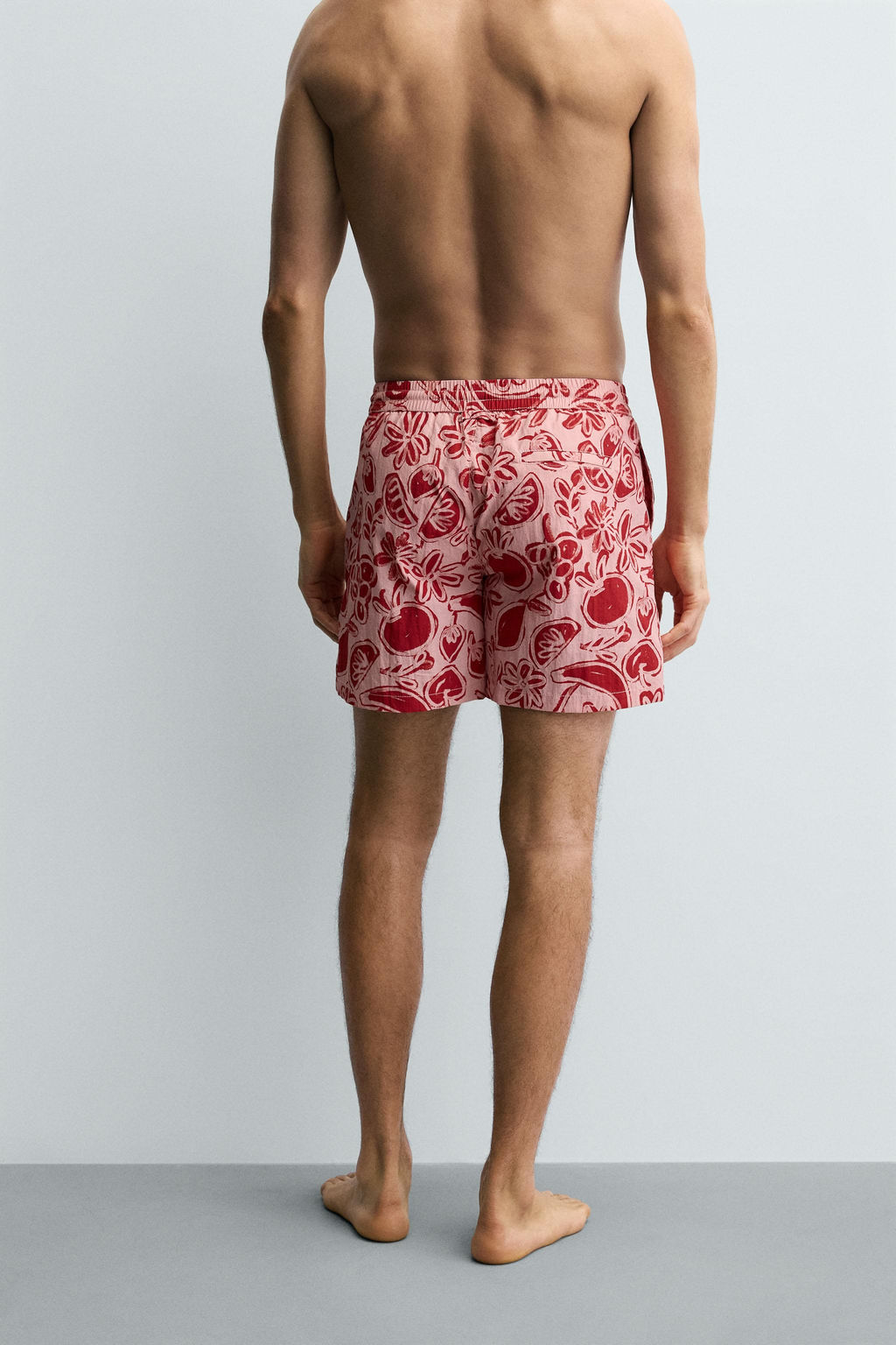 MID-LENGTH FRUIT PRINT SWIMMING TRUNKS - Zara фото 4