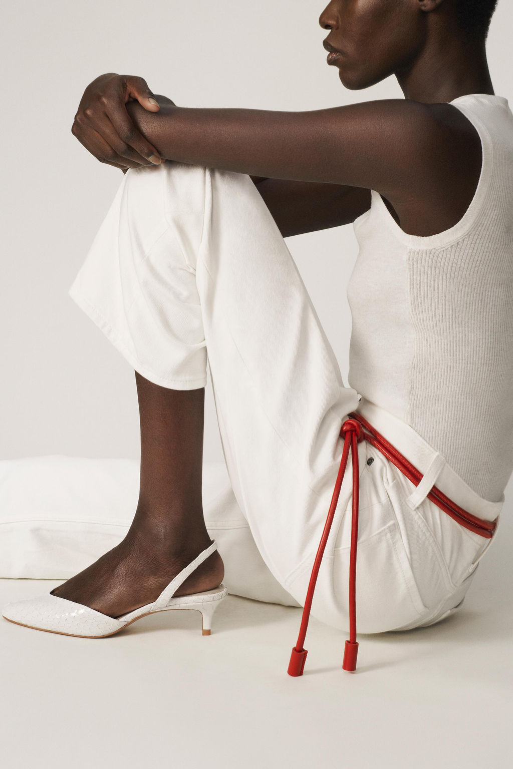 ZAPATO KITTEN PIEL - THE ITEM ZARA WOMAN / blanco  фото 4