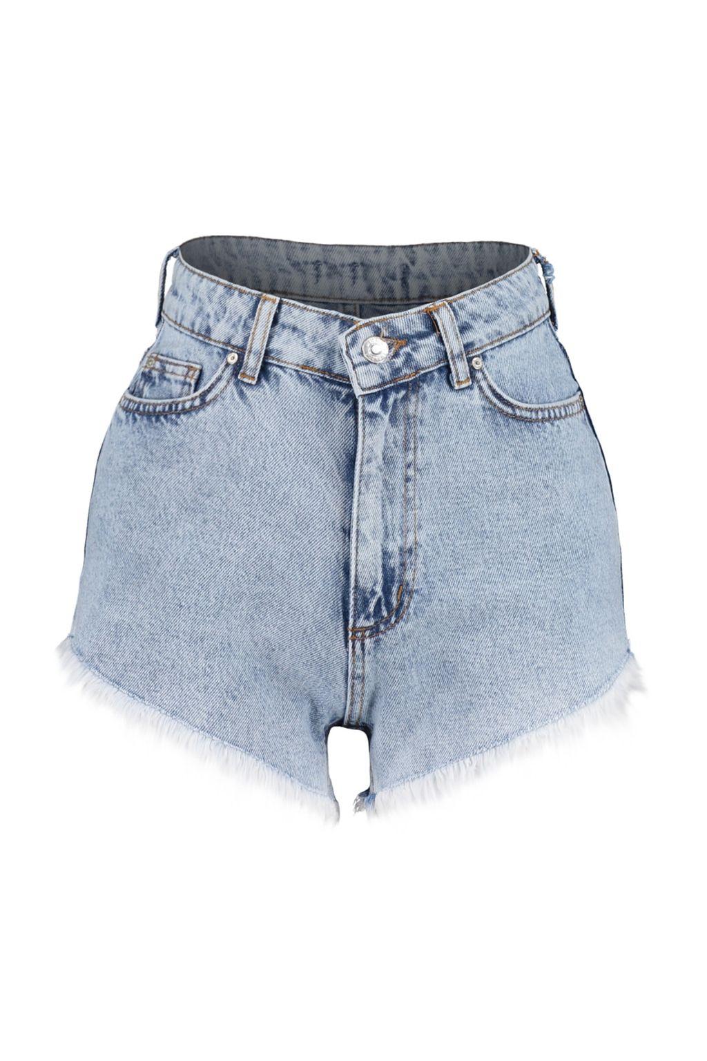 TRENDYOLMILLA Gri Mini Dokuma Denim %100 Pamuklu Plaj Sort TBESS23SR00030  фото 6