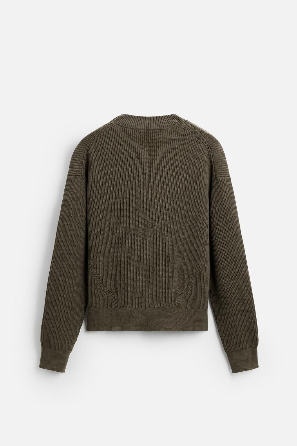 RELAXED FIT COTTON BLEND SWEATER - Zara фото 6