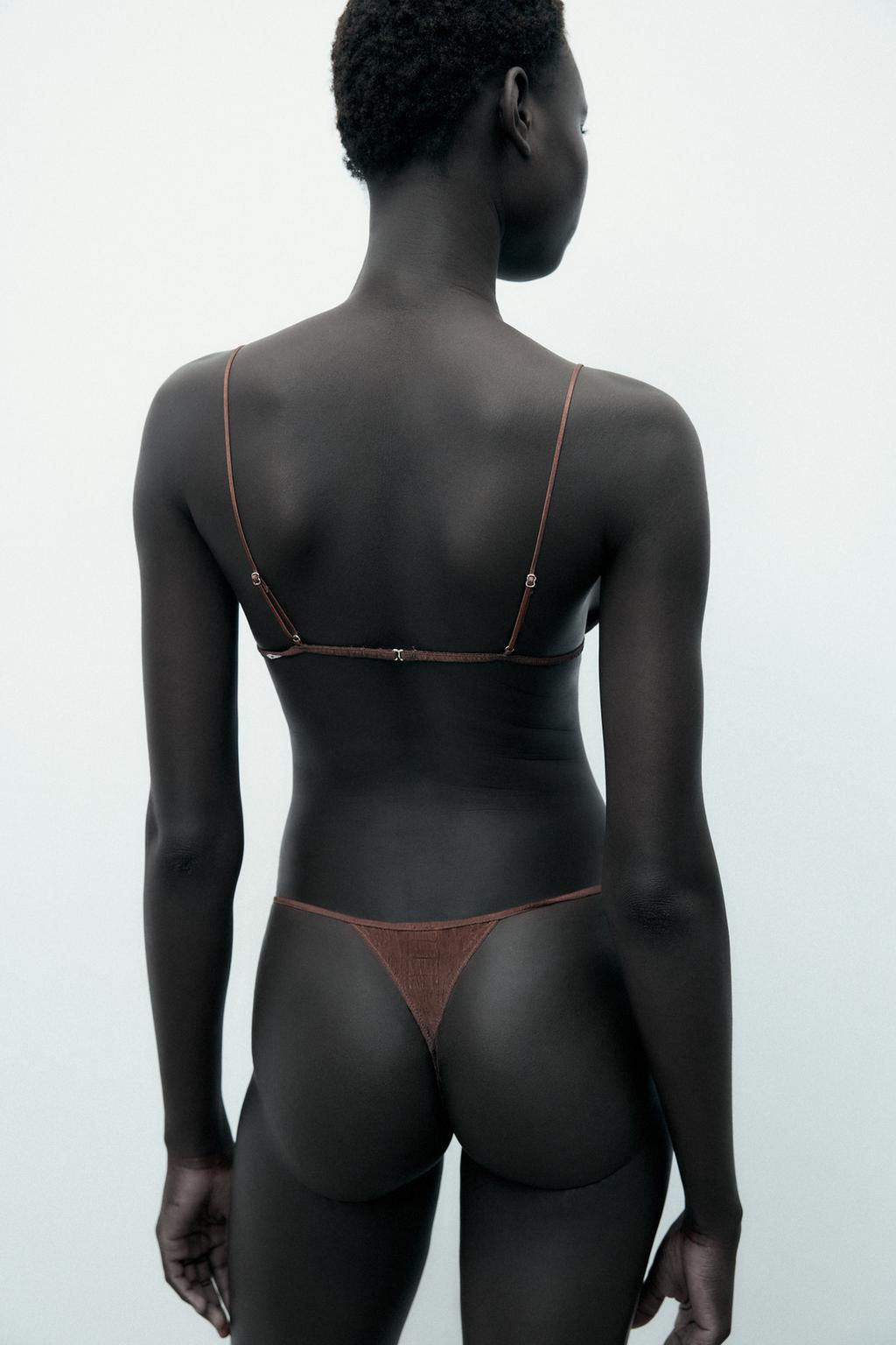 STRUCTURED SILK BRALETTE - Zara фото 5