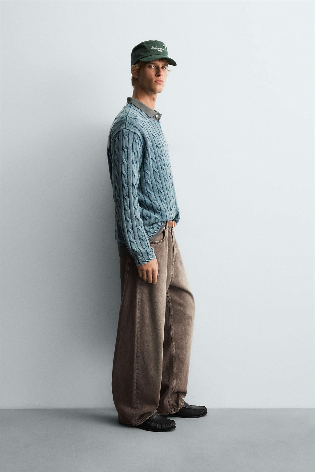WASHED CABLE-KNIT SWEATER - Zara фото 4