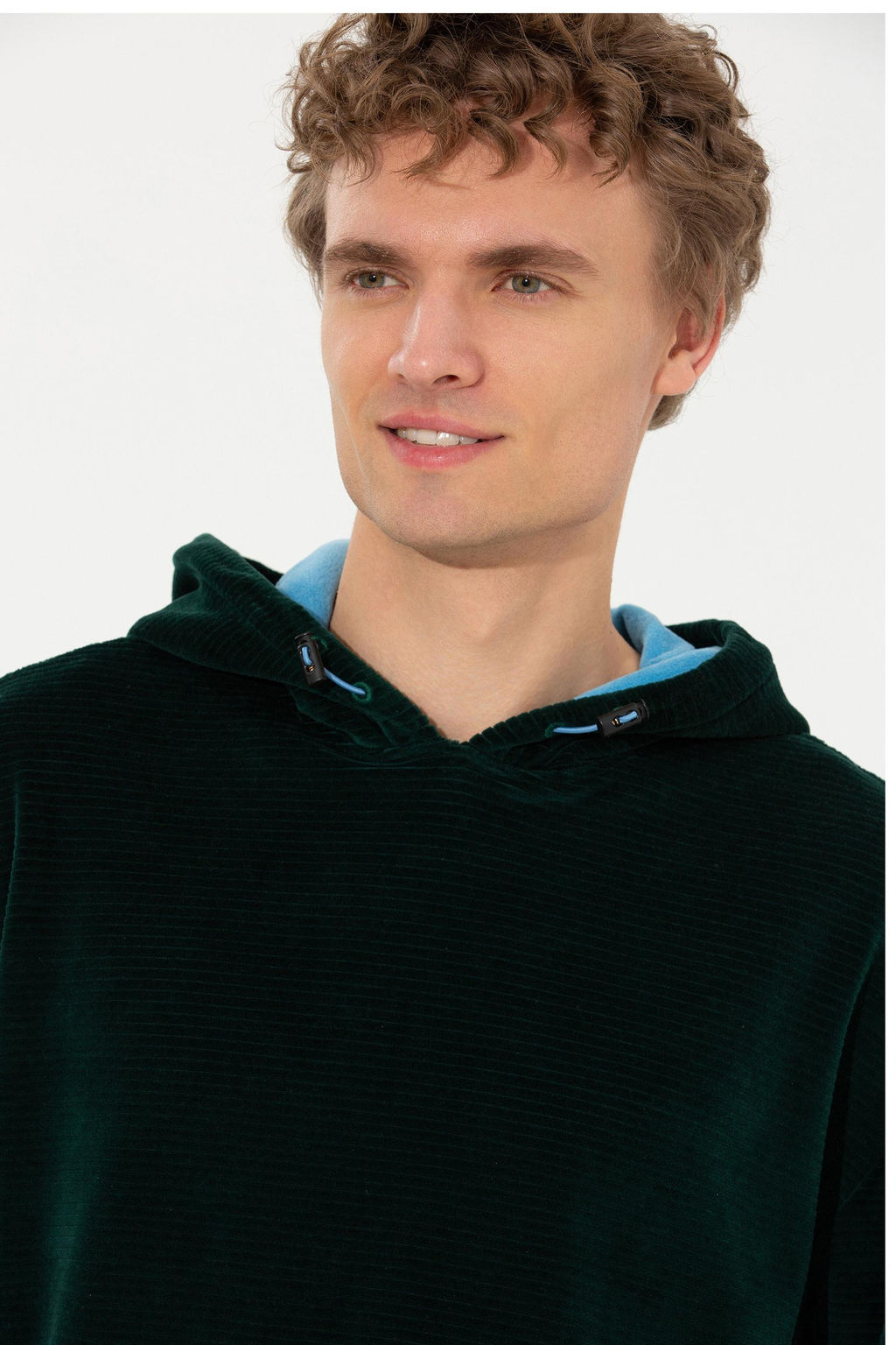 U. S. Polo Assn Мужская зеленая комфортная толстовка с капюшоном - U.s. polo assn фото 2