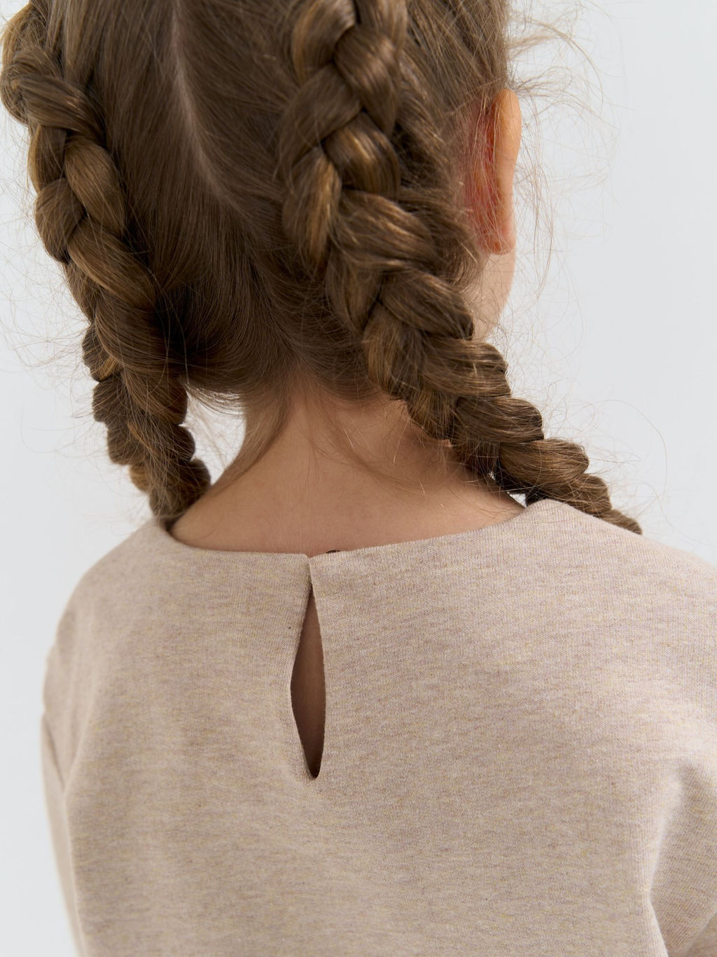 Костюм со свитшотом из 100% хлопка Бежевый меланж облегченный - Bungly фото 13