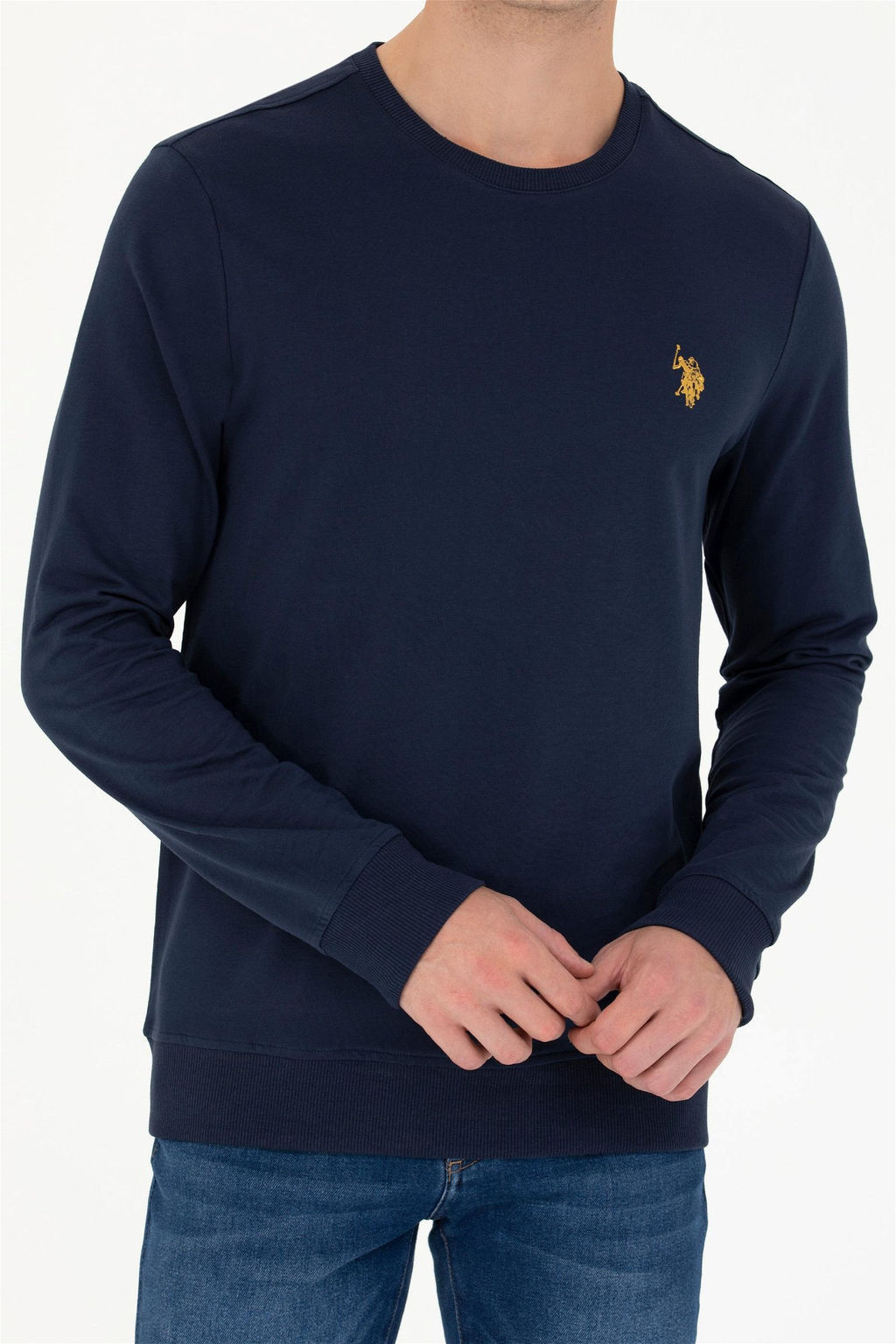 U. S. Polo Assn / Мужской темно-синий свитшот с круглым вырезом - U.s. polo assn фото 6
