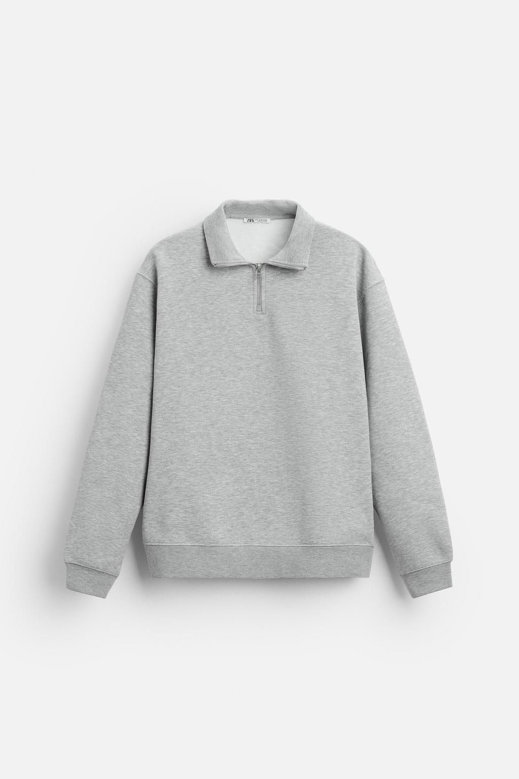 BASIC QUARTER ZIP SWEATSHIRT - Zara фото 15