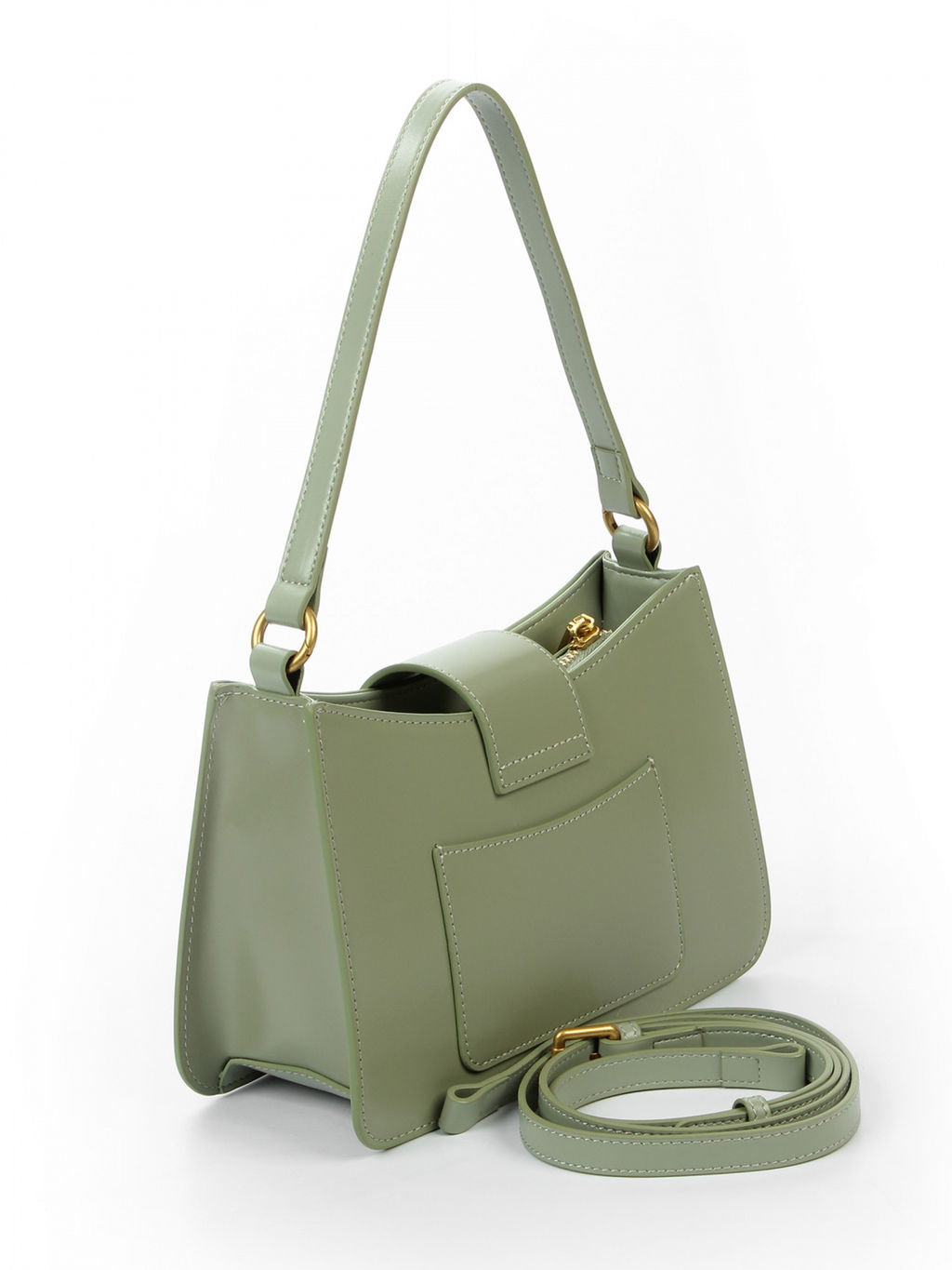 LACCOMA сумка АЛ2024-мятный натуральная кожа хлопок  фото 4