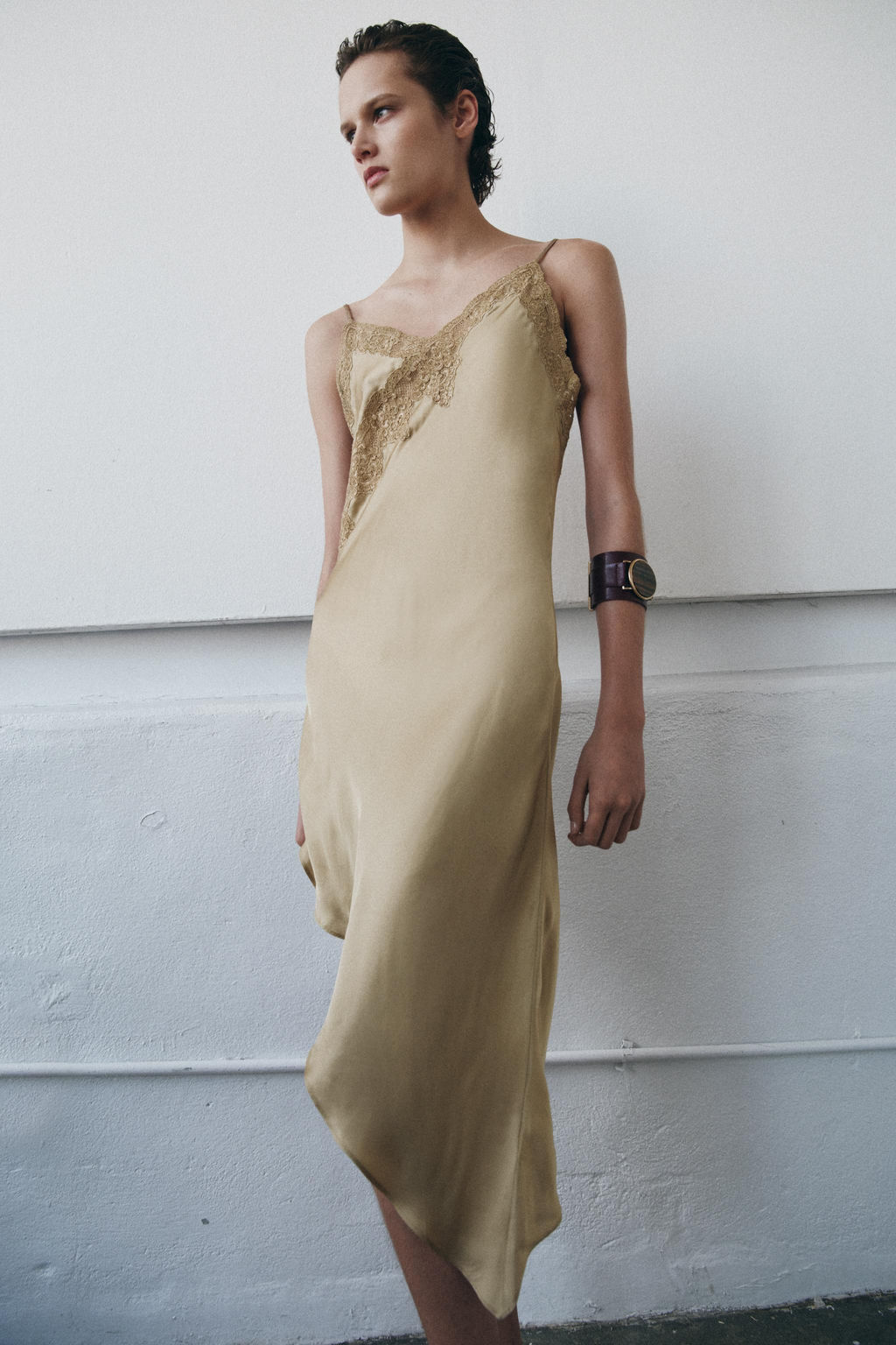 ZW COLLECTION ASYMMETRIC SATIN DRESS - Zara фото 12